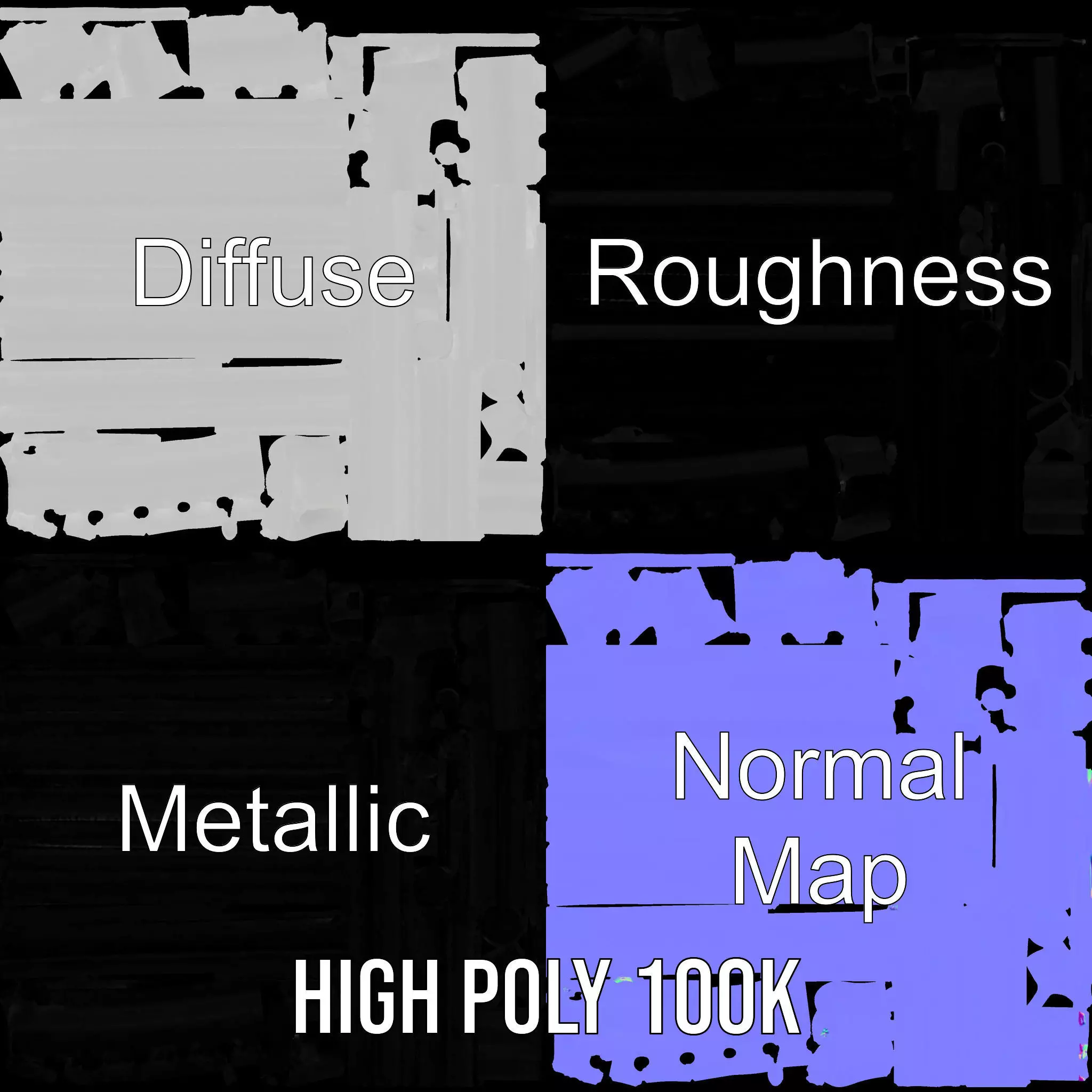 Chrome Towel Radiator model pack Low-poly 3D model_4