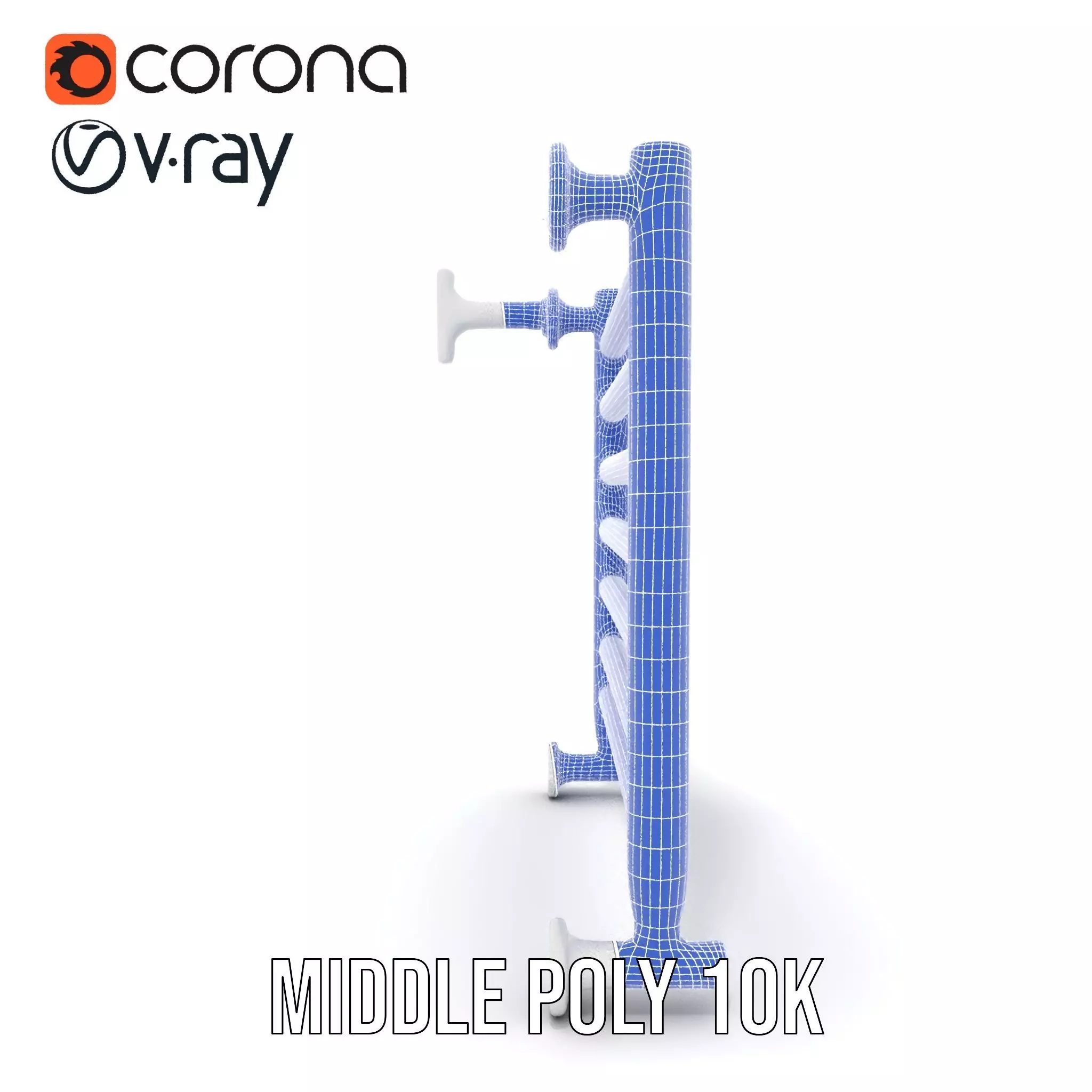 Chrome Towel Radiator model pack Low-poly 3D model_31