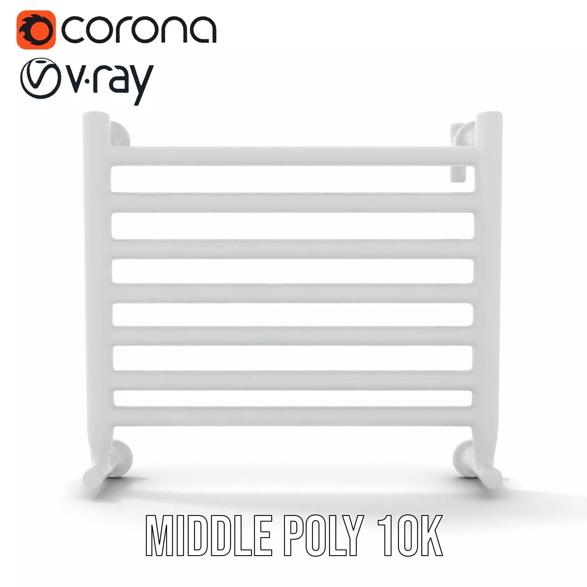 Chrome Towel Radiator model pack Low-poly 3D model_17