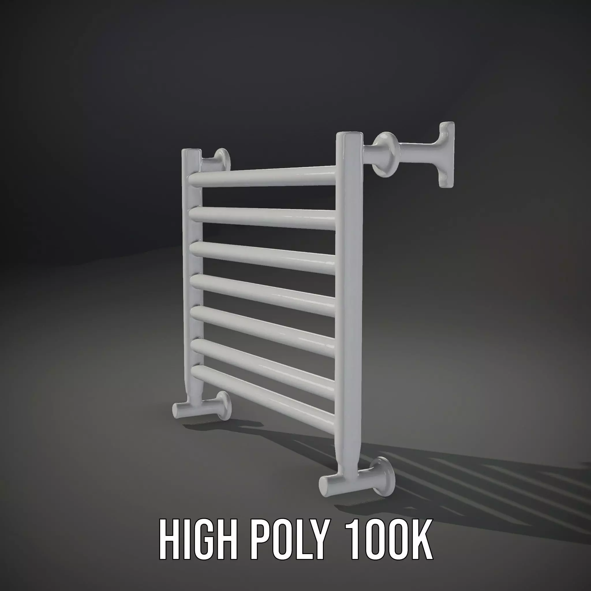 Chrome Towel Radiator model pack Low-poly 3D model_11