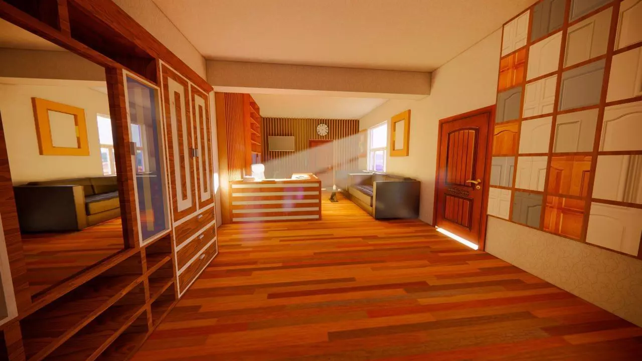 Modern Office Interior 3D model_2