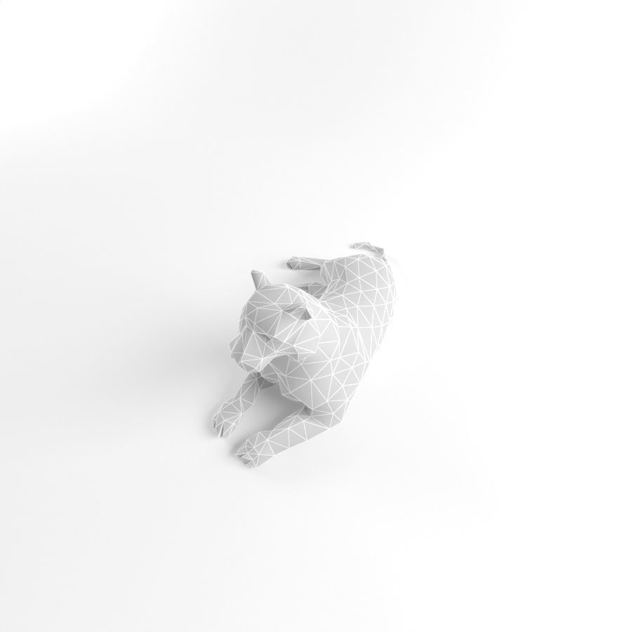 Tiger and Lion Low Poly Mammal Wild Africa Animal Lowpoly Low-poly 3D model_4