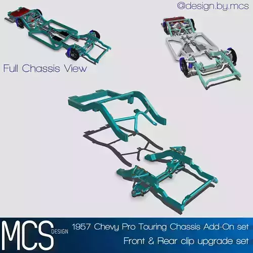 1957 Chevy Bel Air Pro Touring Chassis Update set for 1955 set 3D print model