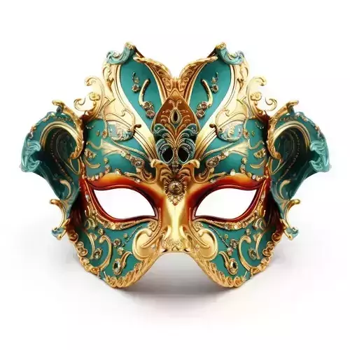 2185Venetian Carnival Mask Color 3D Model  magic