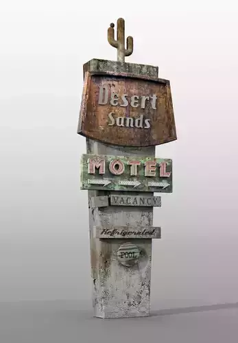 Wheatered Motel Sign