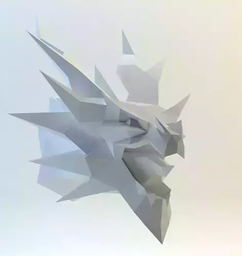 dragon head Low-poly 3D model