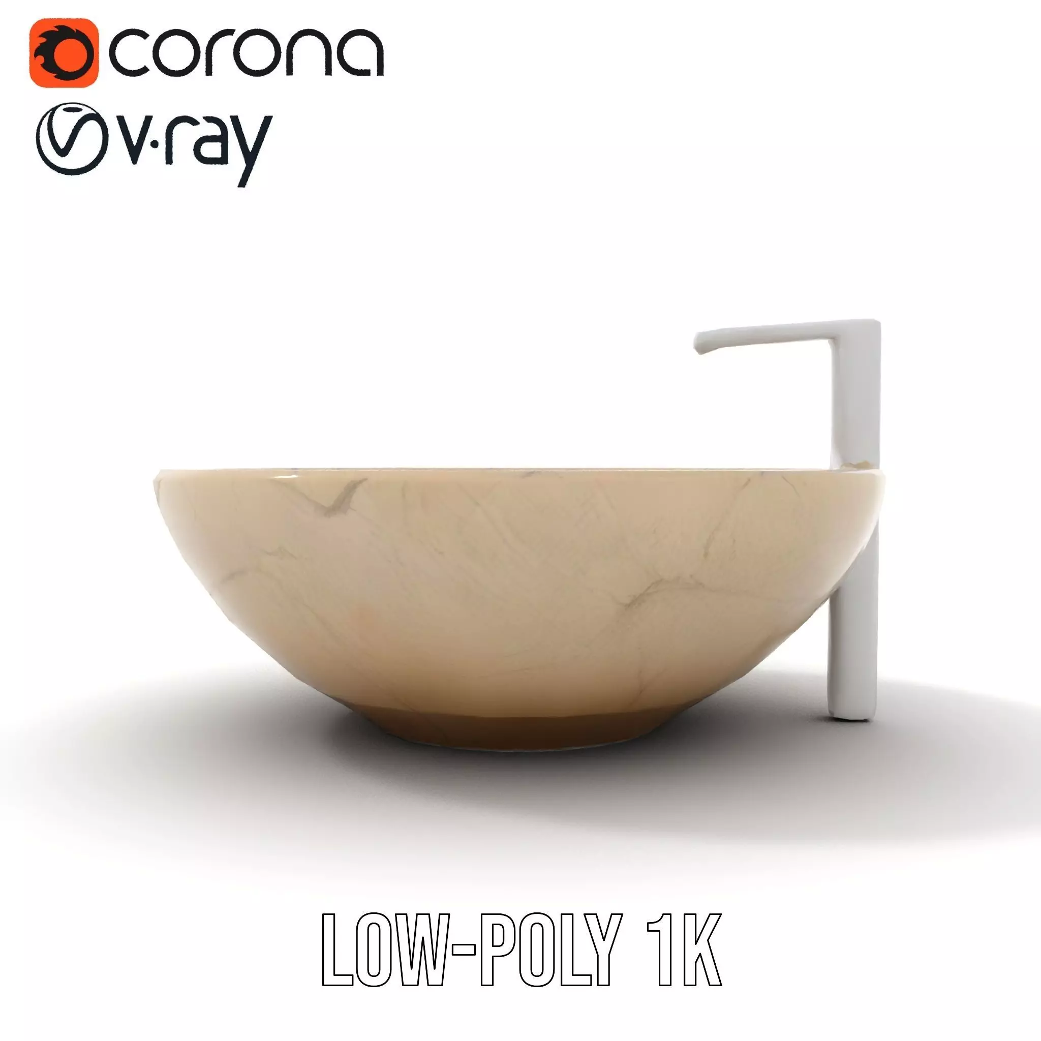 Elegant Marble Basin model pack Low-poly 3D model_10