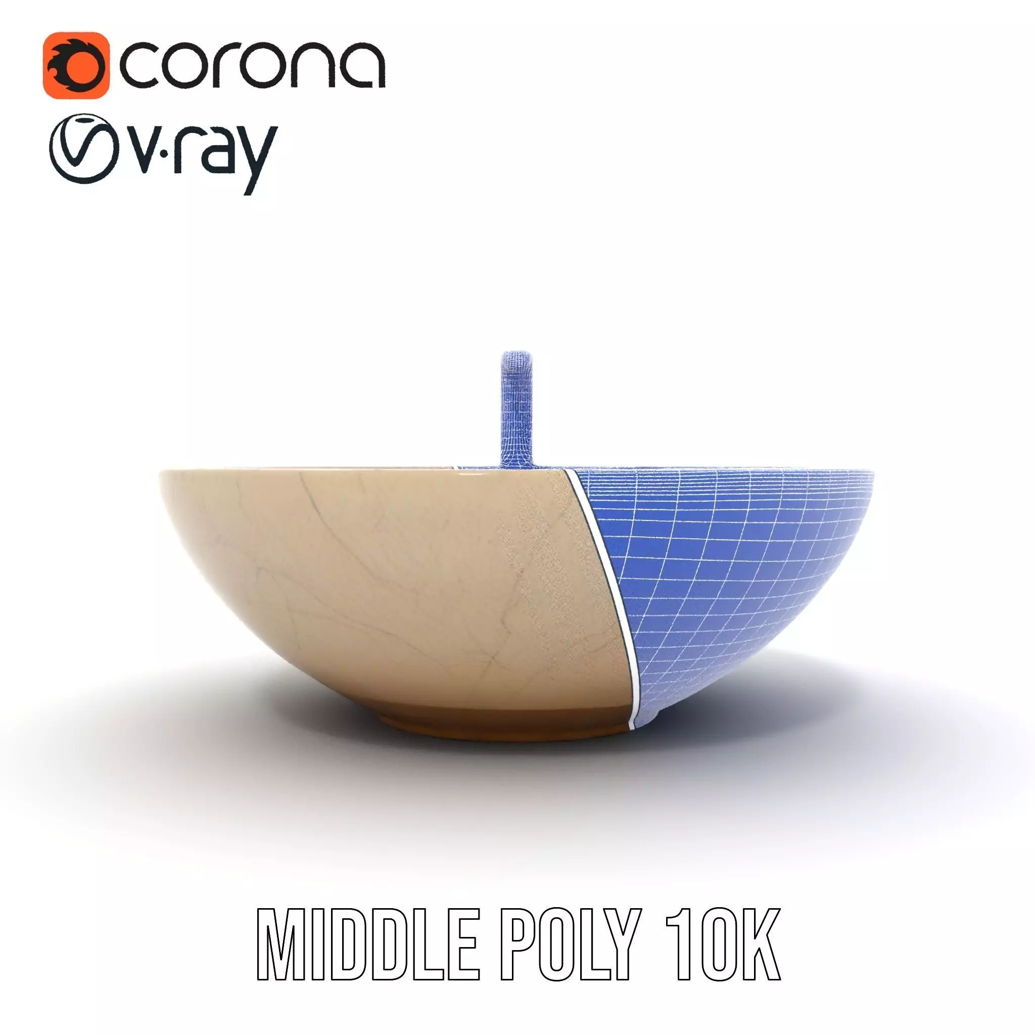 Elegant Marble Basin model pack Low-poly 3D model_31