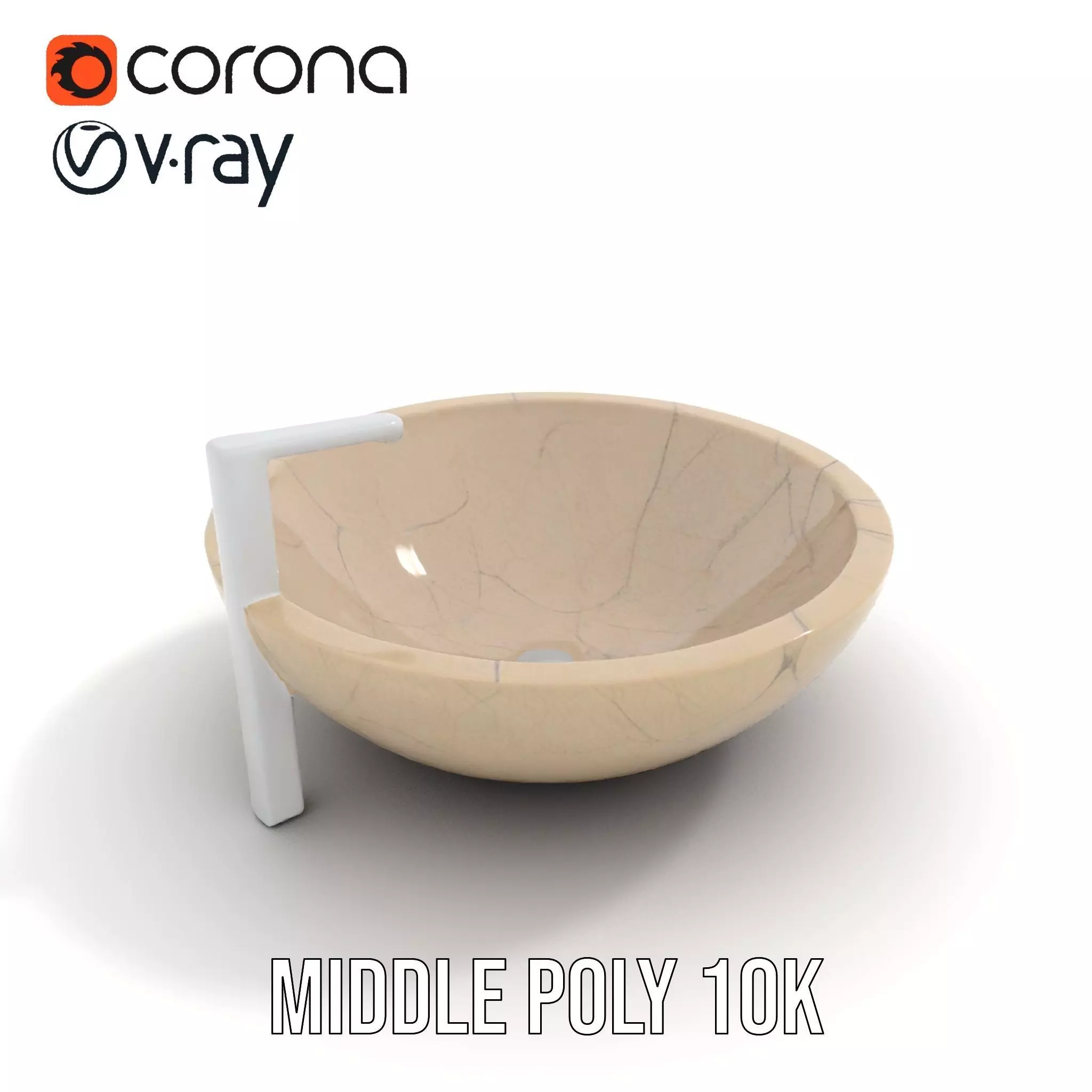 Elegant Marble Basin model pack Low-poly 3D model_6