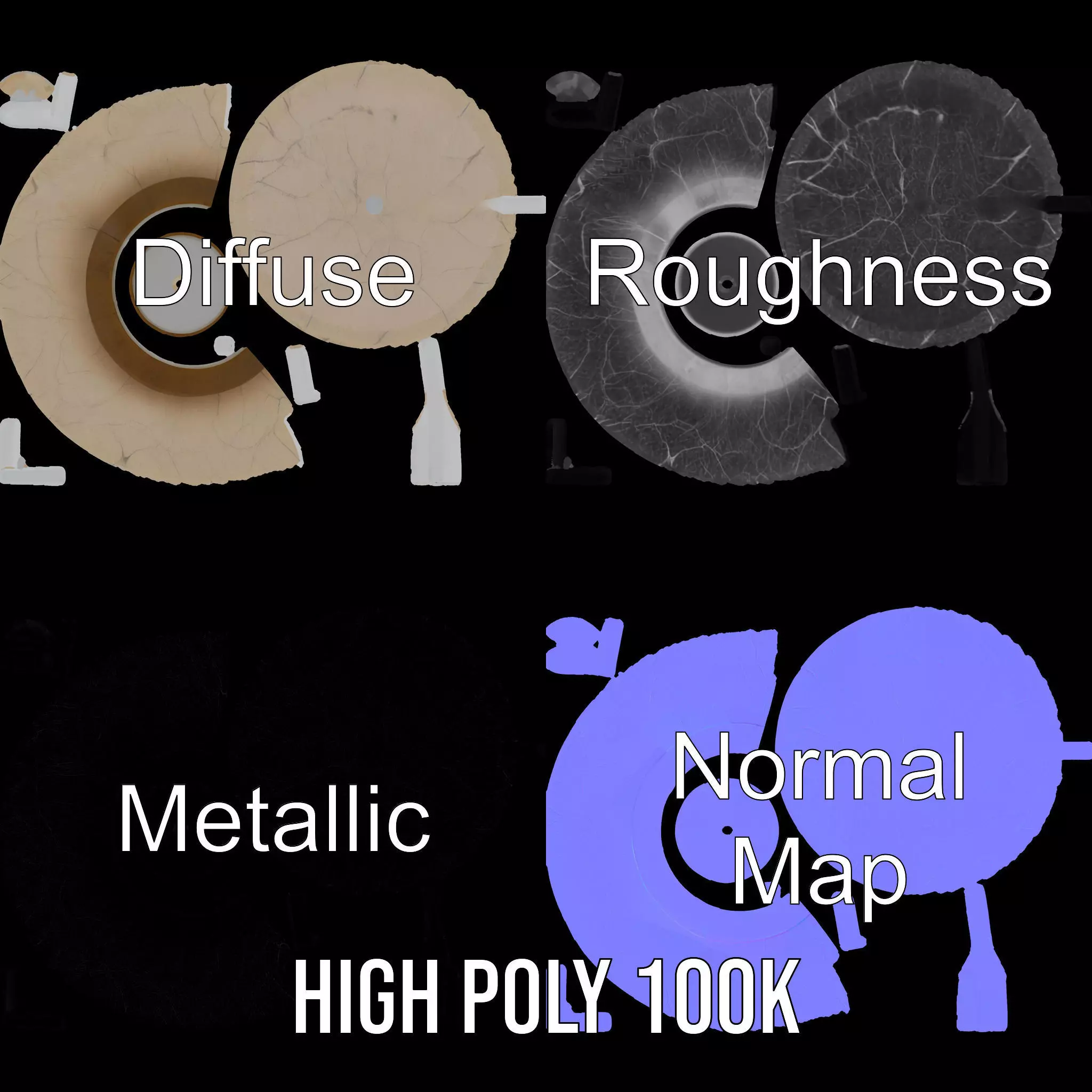 Elegant Marble Basin model pack Low-poly 3D model_4