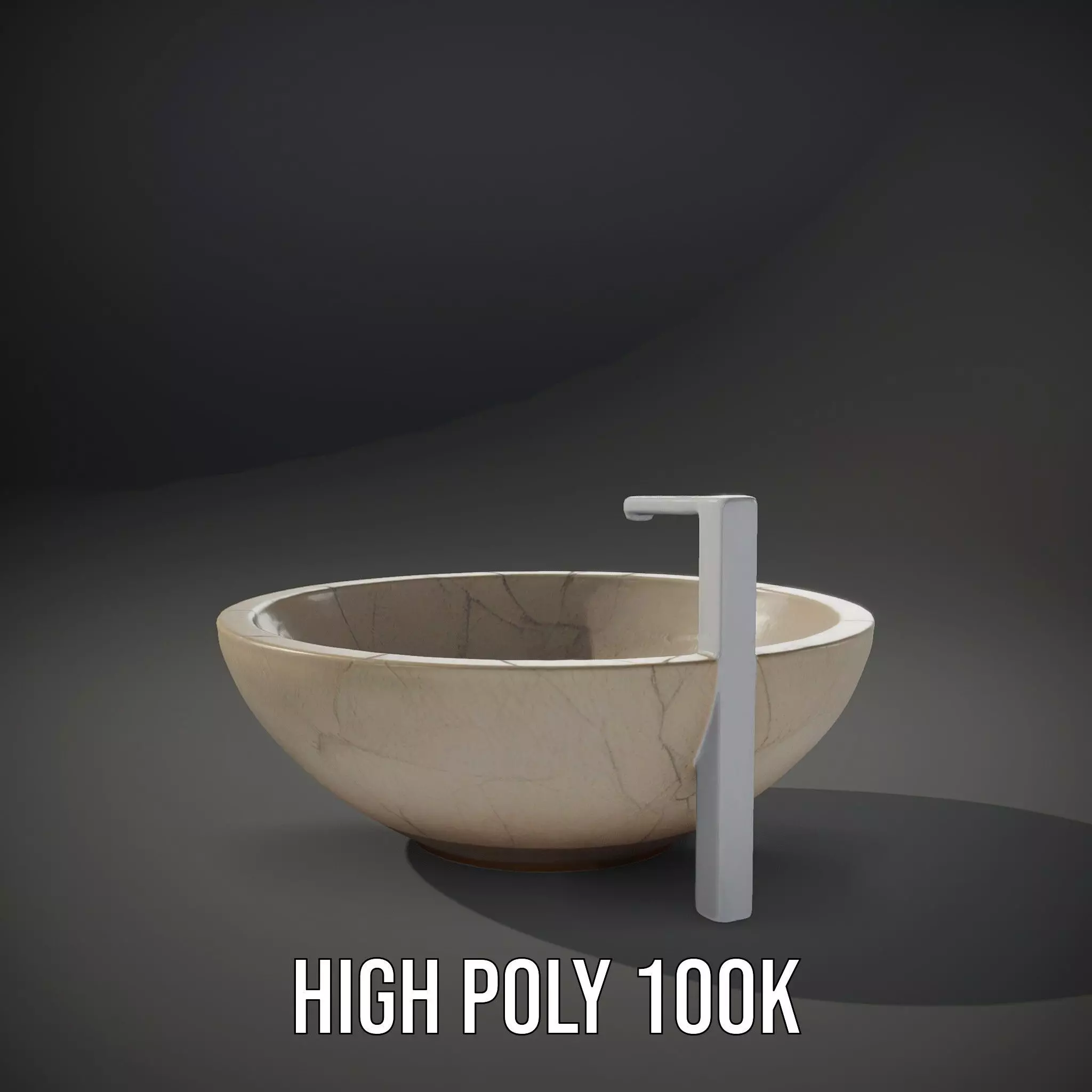 Elegant Marble Basin model pack Low-poly 3D model_11