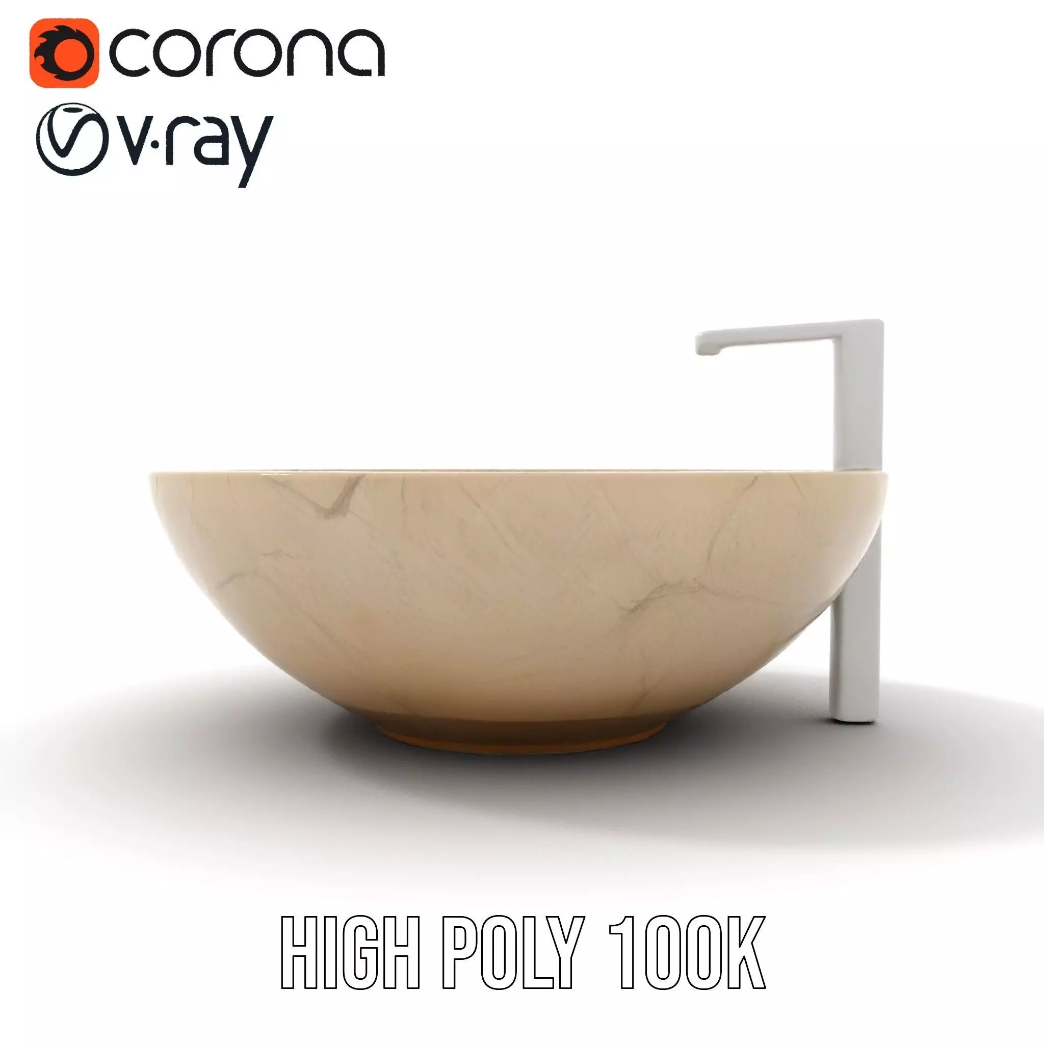 Elegant Marble Basin model pack Low-poly 3D model_24