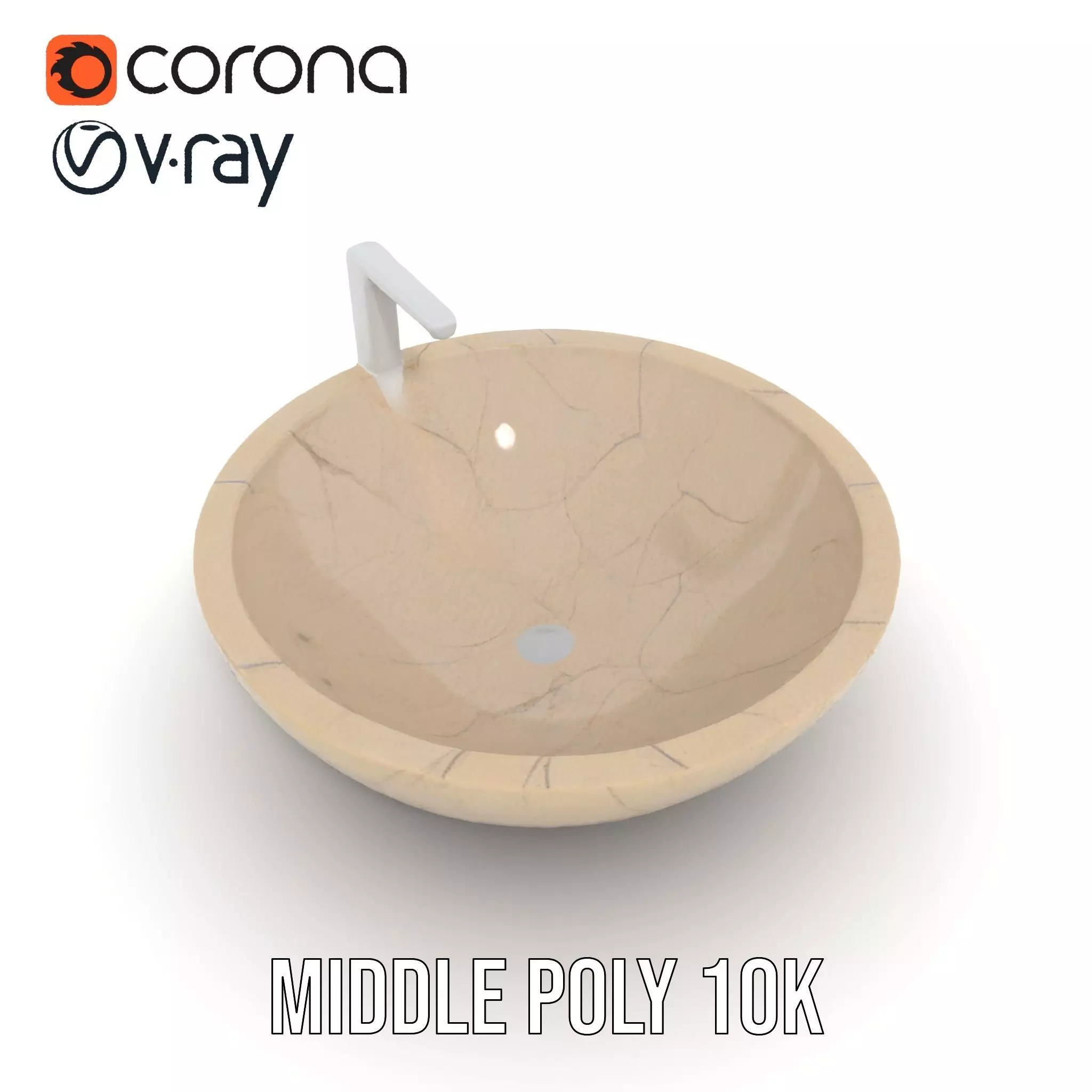 Elegant Marble Basin model pack Low-poly 3D model_12