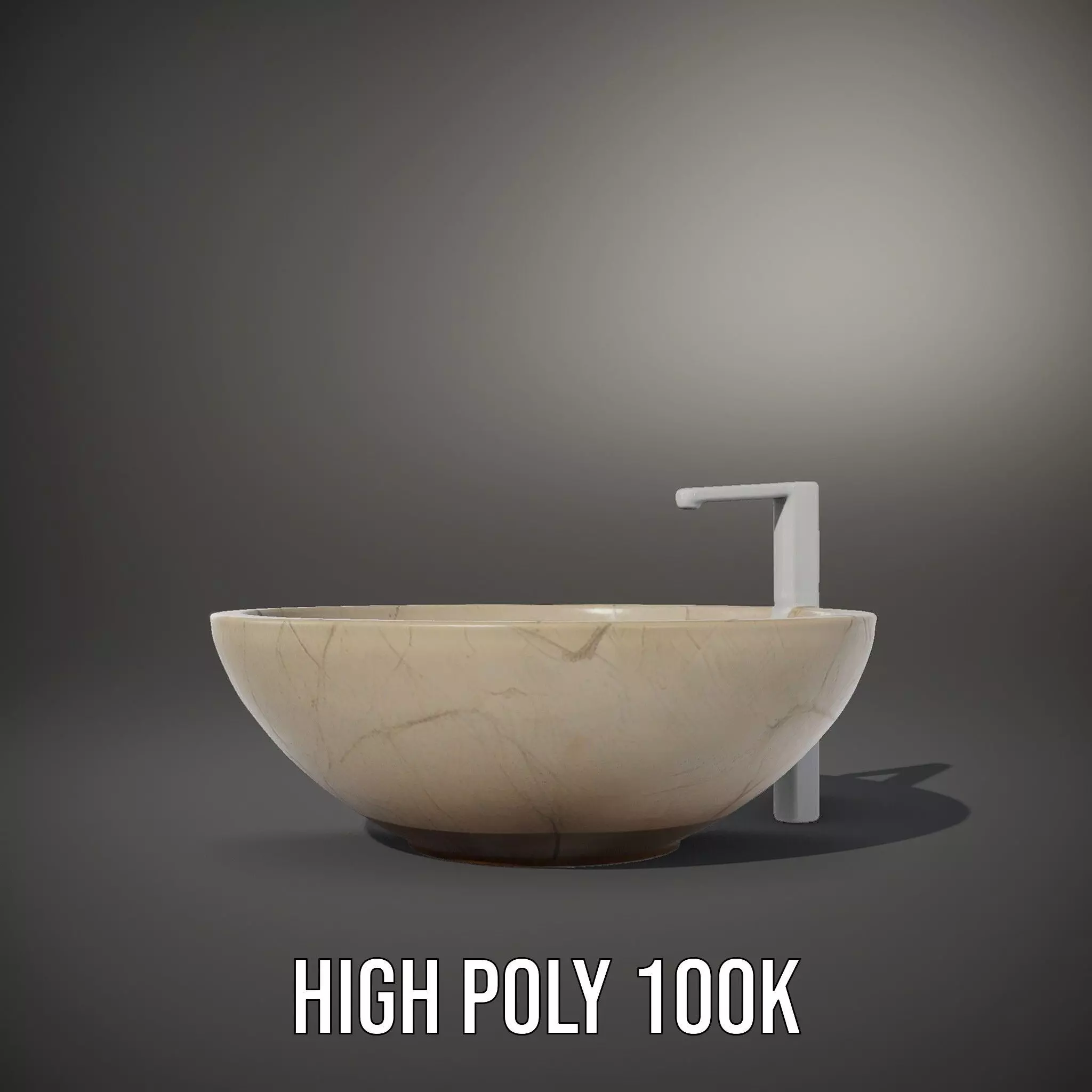 Elegant Marble Basin model pack Low-poly 3D model_9