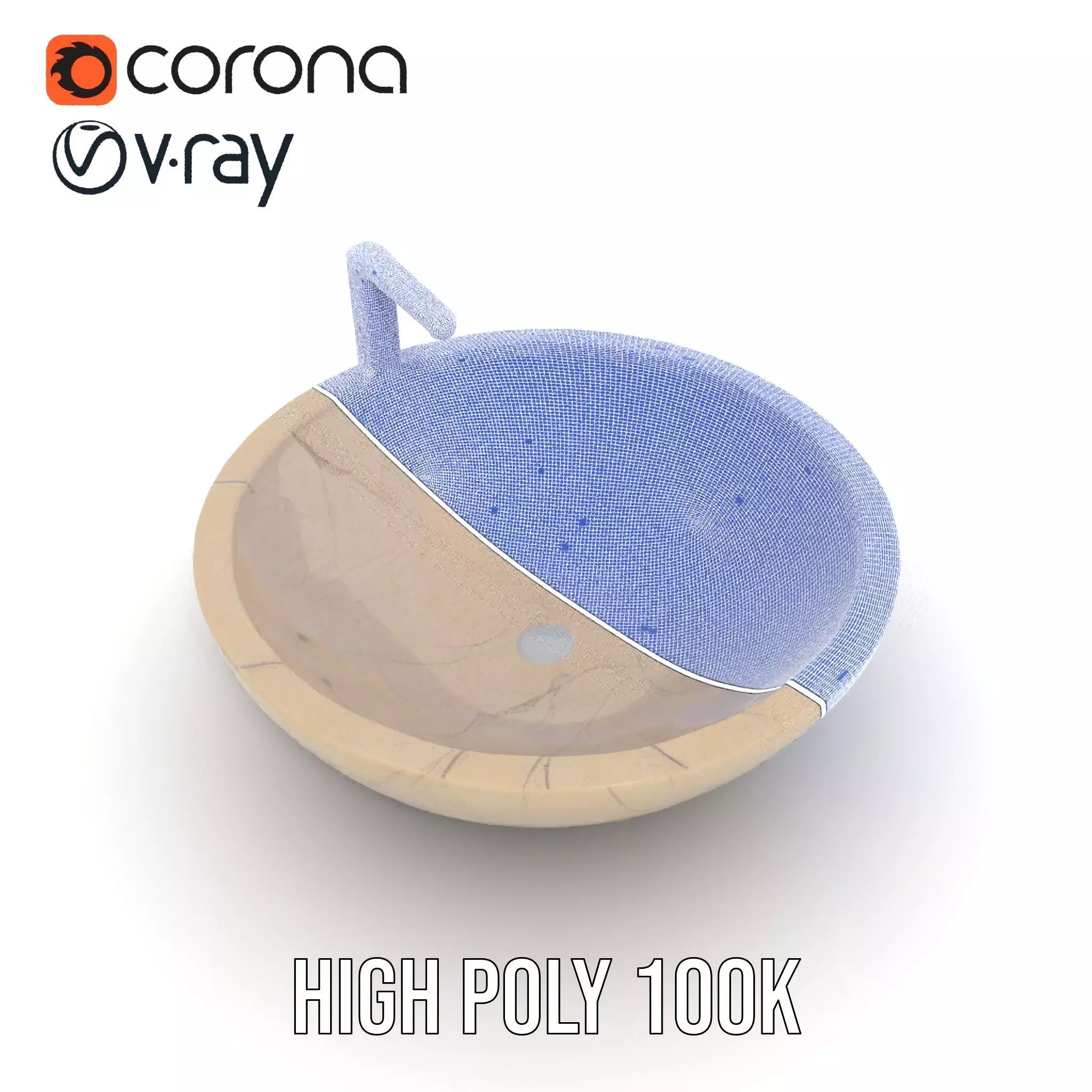 Elegant Marble Basin model pack Low-poly 3D model_34