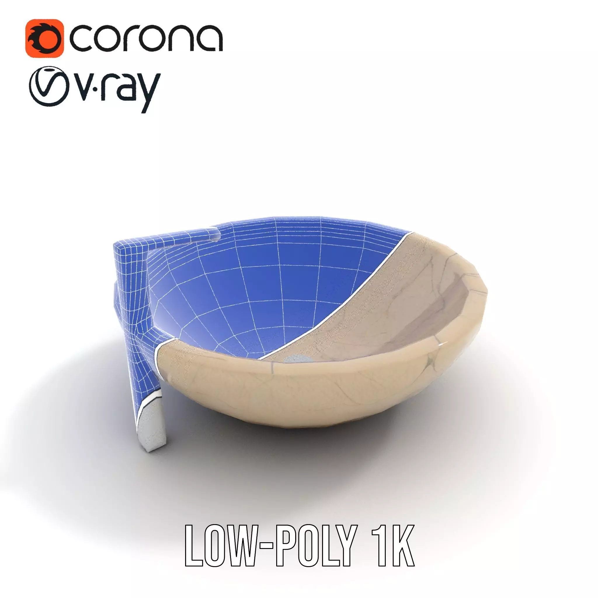 Elegant Marble Basin model pack Low-poly 3D model_29