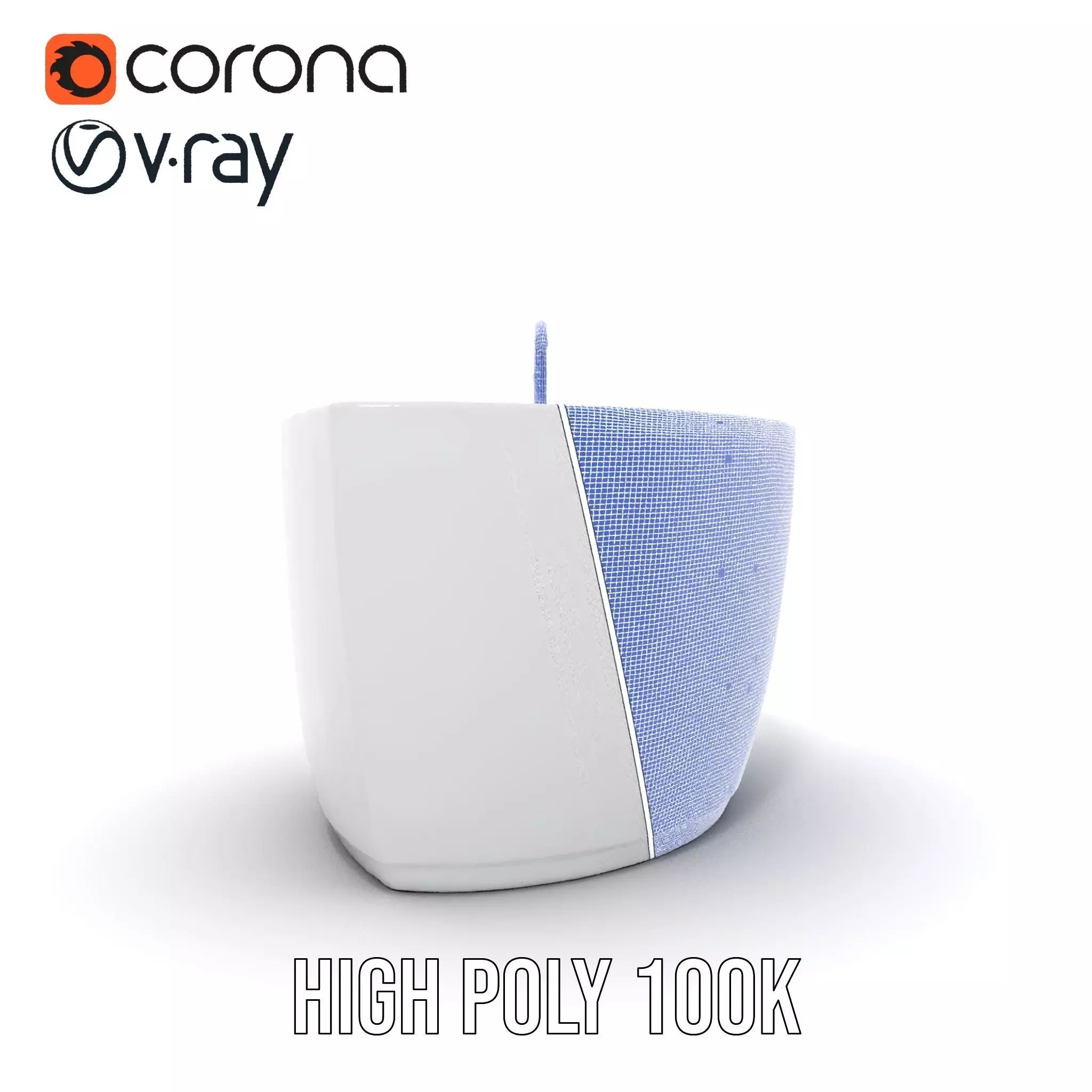 Elegant White Bathtub model pack Low-poly 3D model_35