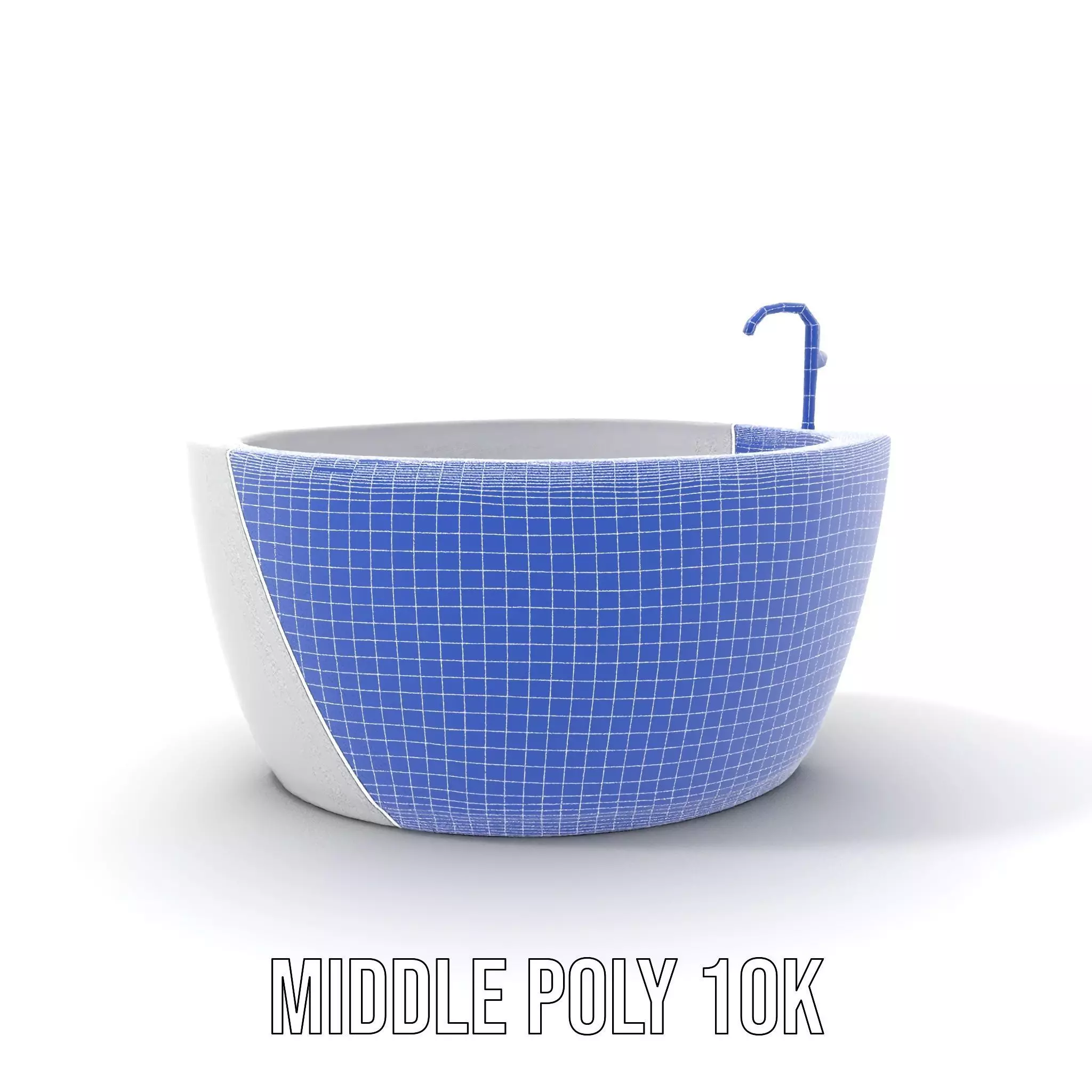 Elegant White Bathtub model pack Low-poly 3D model_21