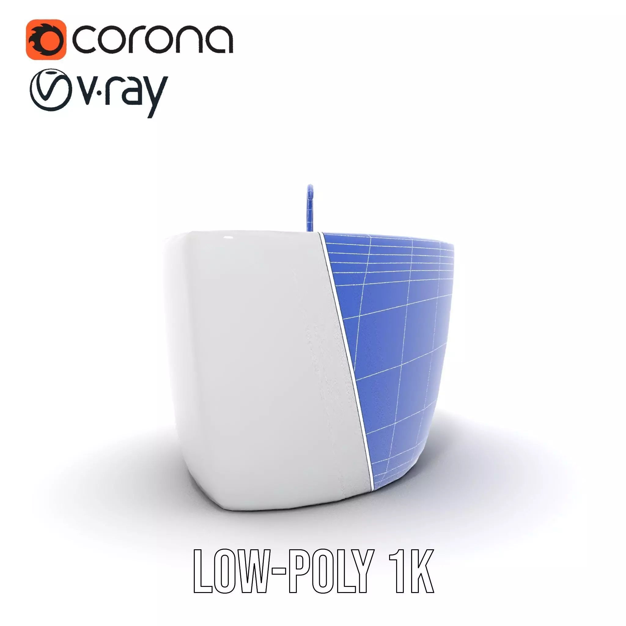 Elegant White Bathtub model pack Low-poly 3D model_25