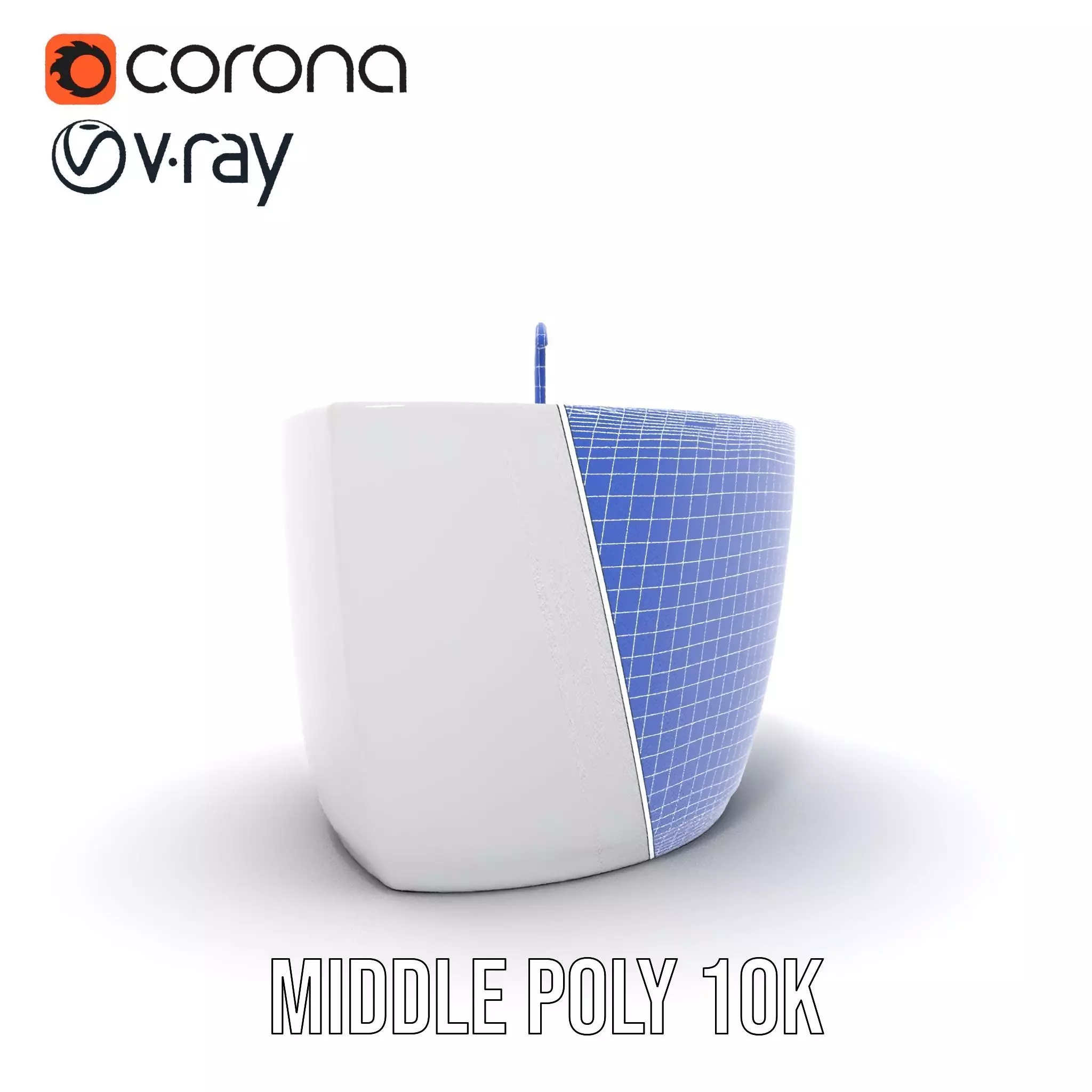 Elegant White Bathtub model pack Low-poly 3D model_24