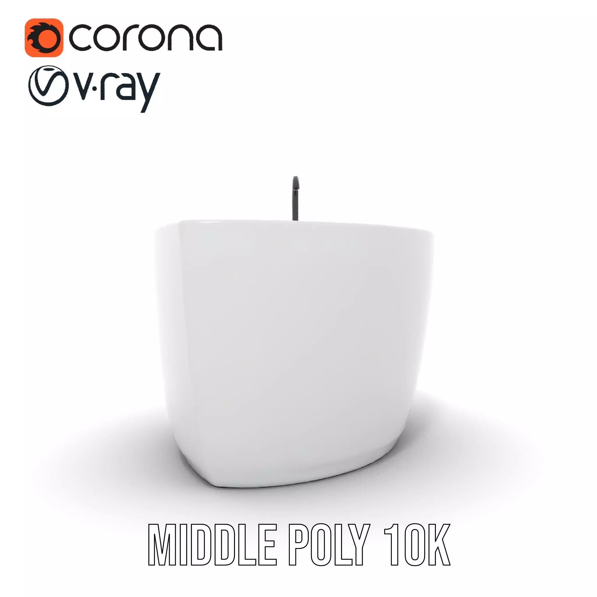 Elegant White Bathtub model pack Low-poly 3D model_7