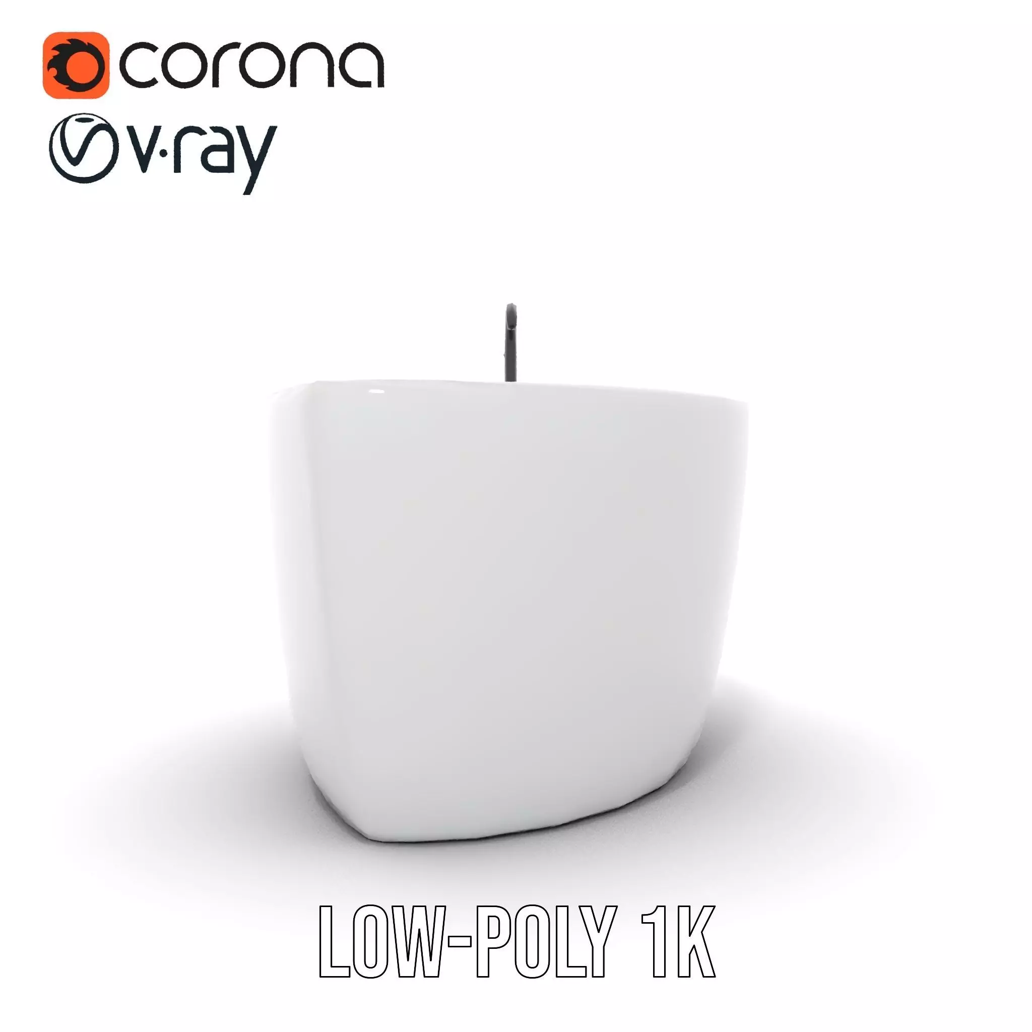 Elegant White Bathtub model pack Low-poly 3D model_10