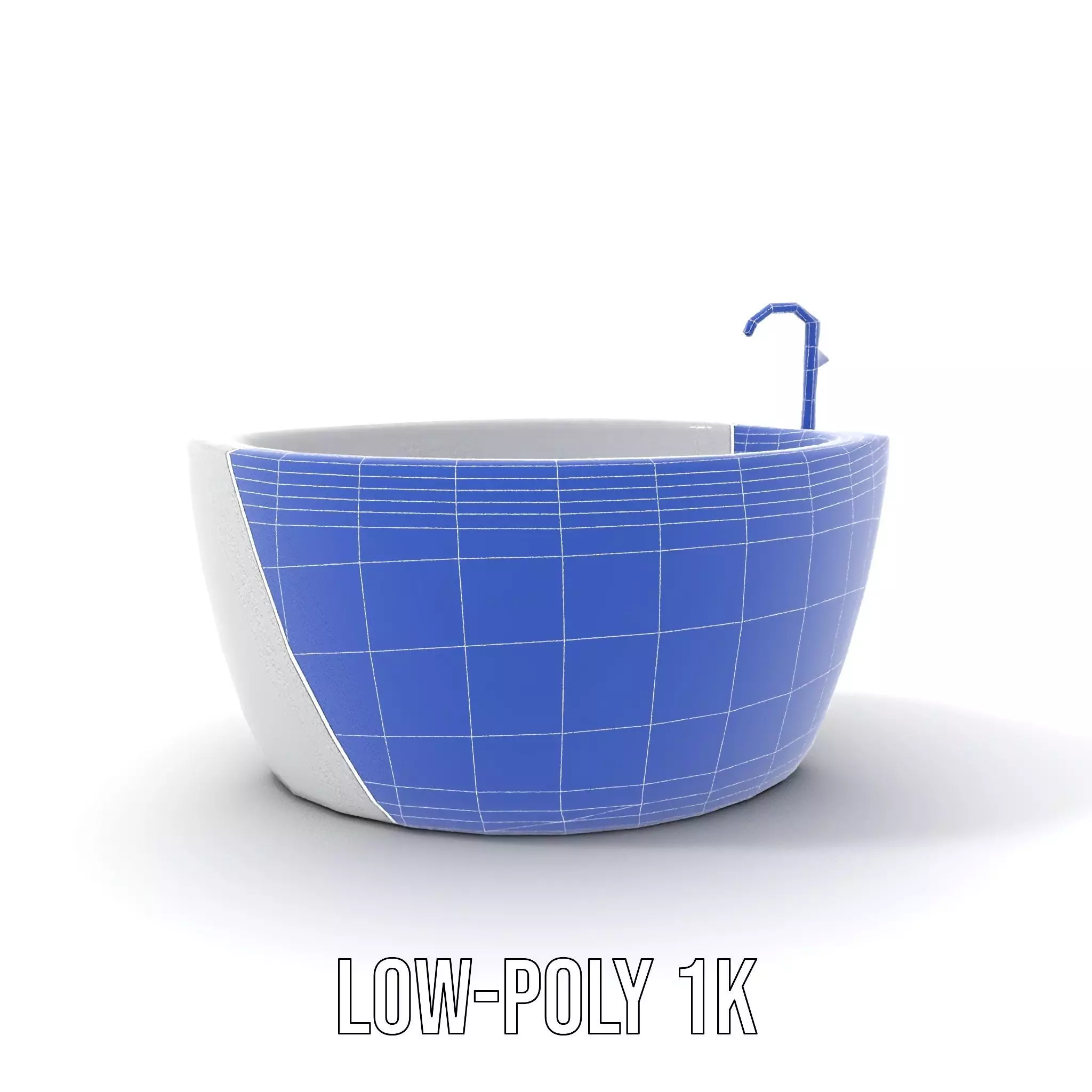 Elegant White Bathtub model pack Low-poly 3D model_20