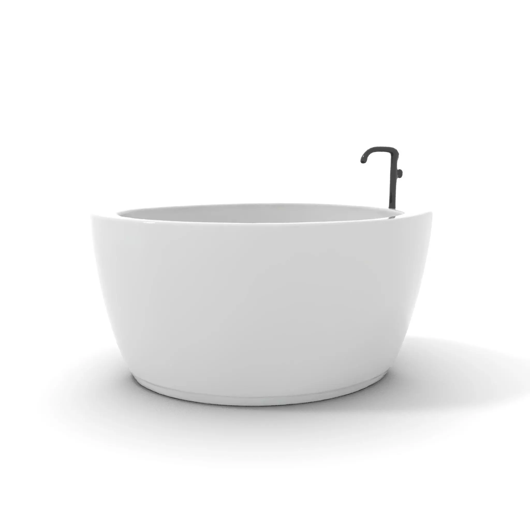 Elegant White Bathtub model pack Low-poly 3D model_0