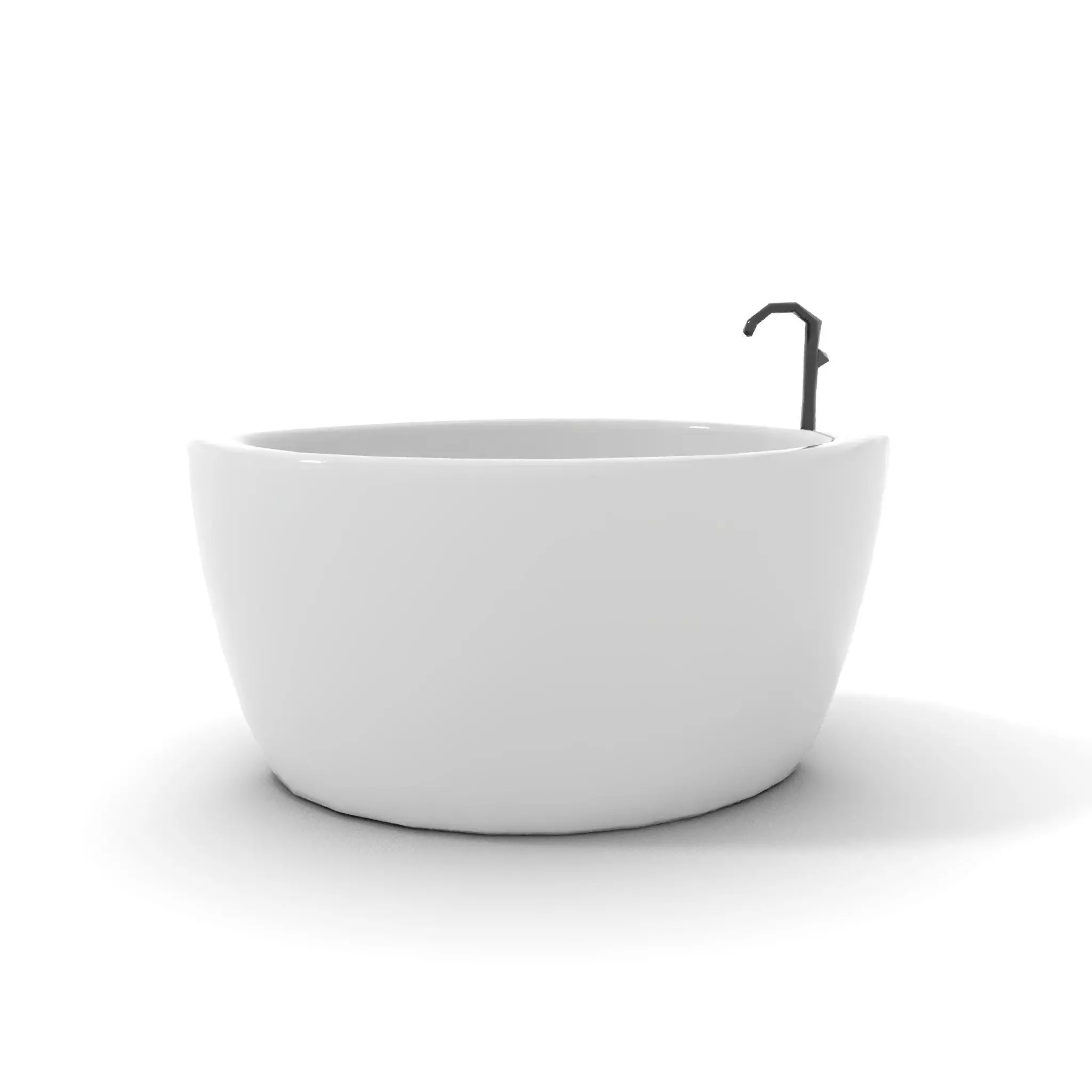 Elegant White Bathtub model pack Low-poly 3D model_17