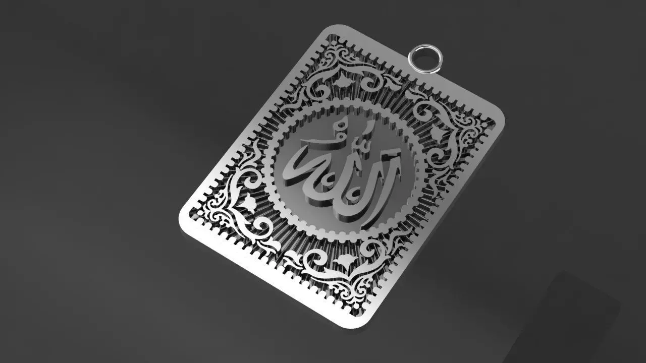 Muslim pendant 3D print model_2