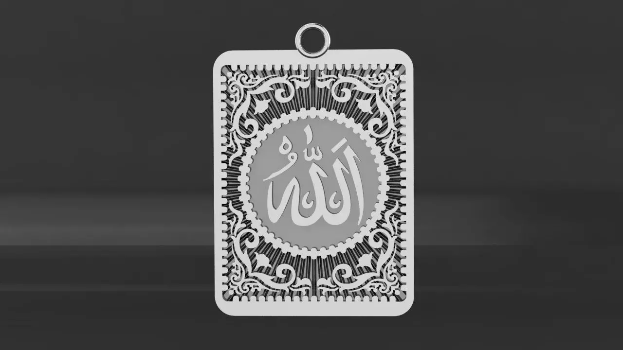 Muslim pendant 3D print model_0
