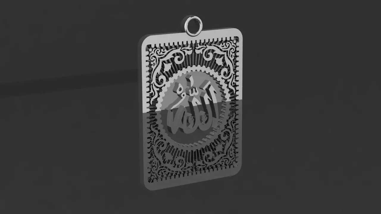Muslim pendant 3D print model_1