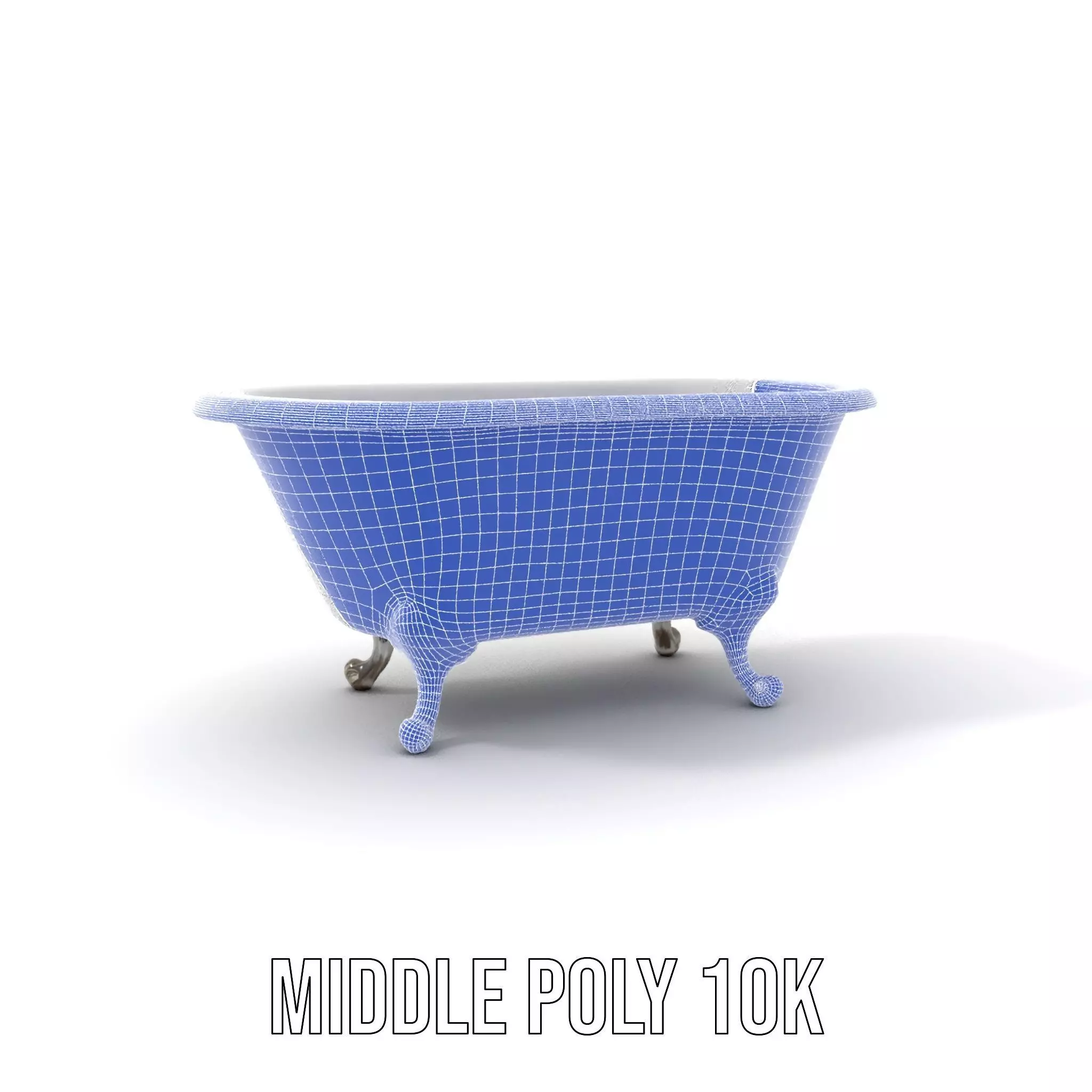 Elegant Clawfoot Bathtub model pack Low-poly 3D model_16