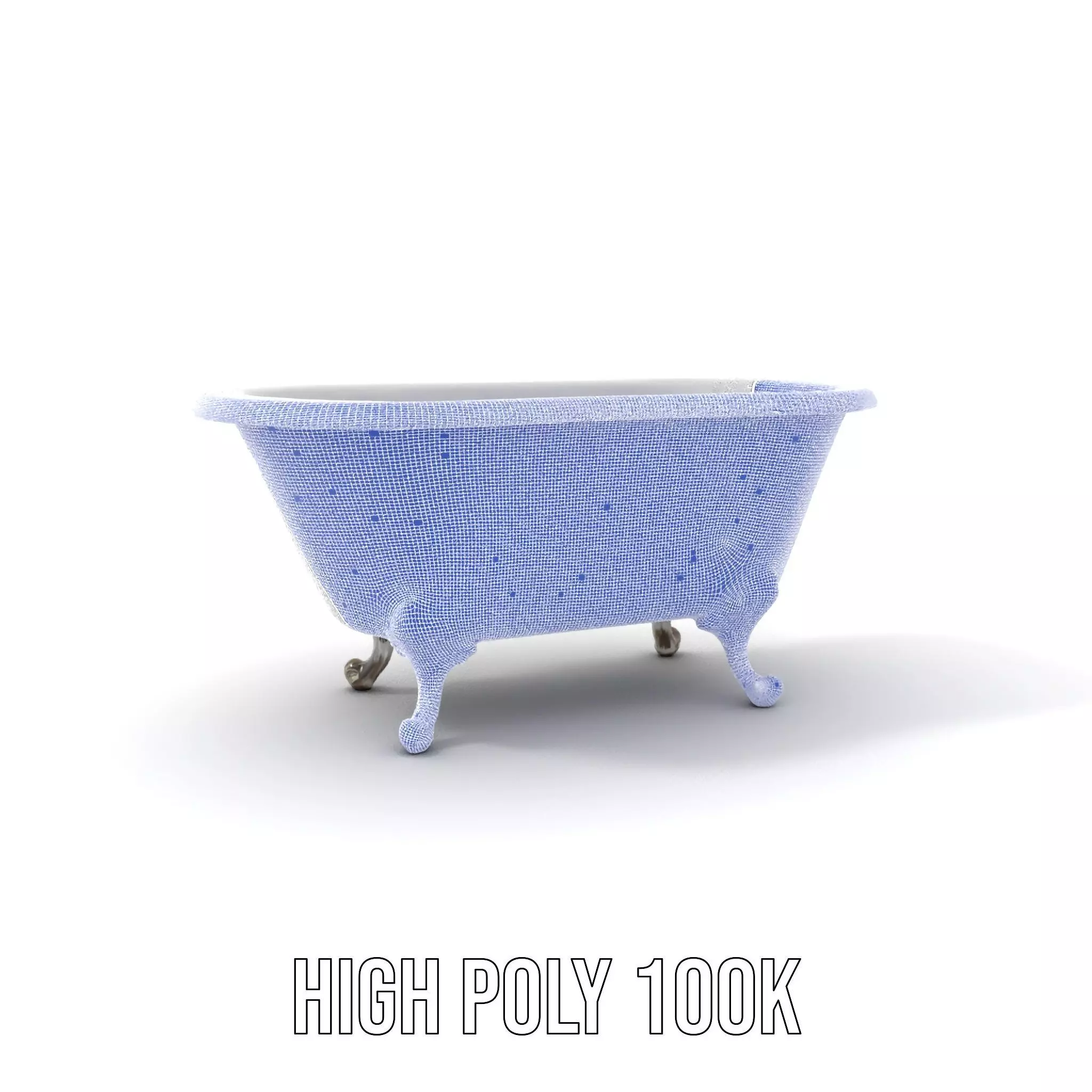 Elegant Clawfoot Bathtub model pack Low-poly 3D model_5