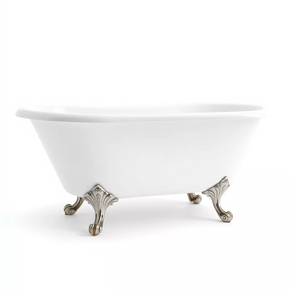 Elegant Clawfoot Bathtub model pack Low-poly 3D model_3