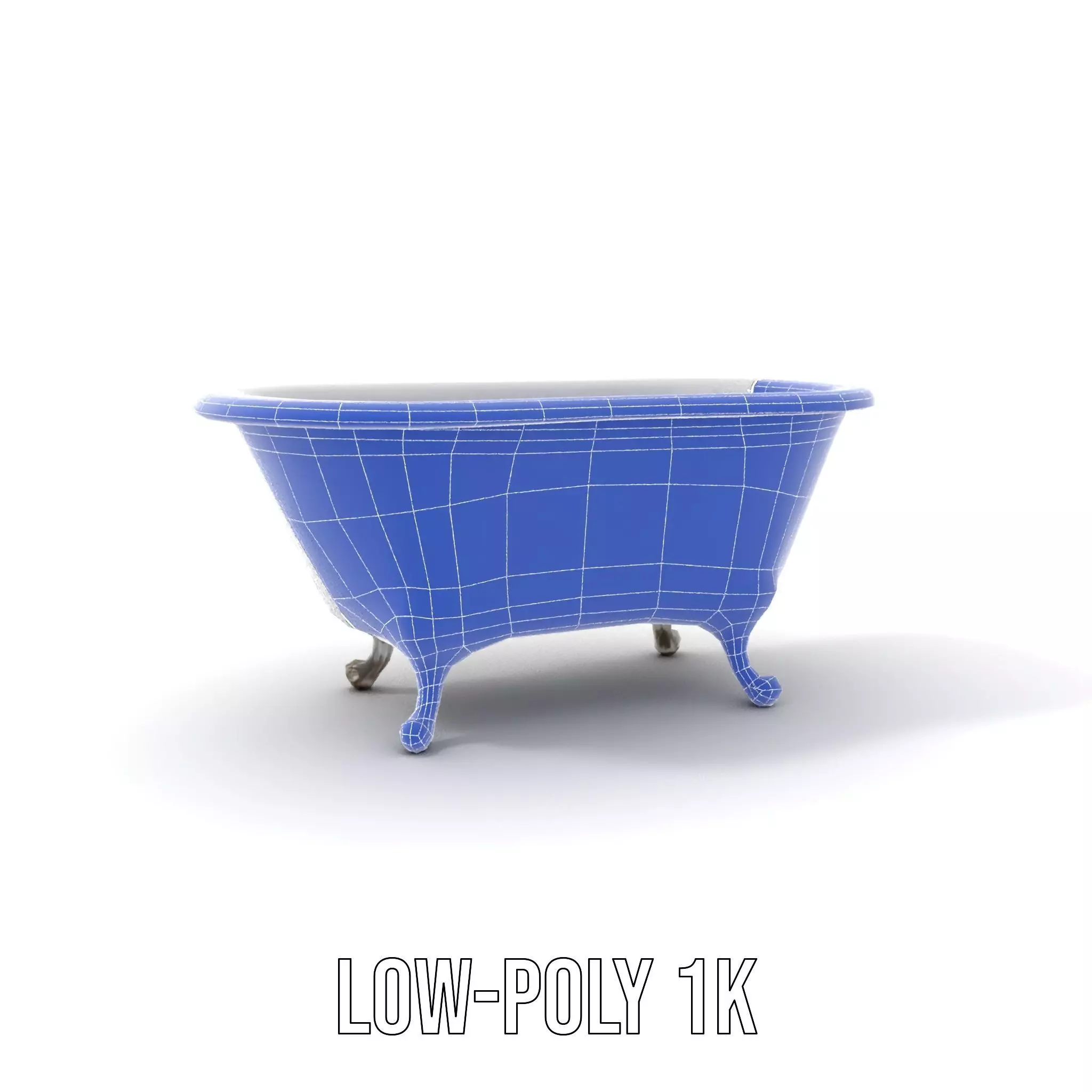 Elegant Clawfoot Bathtub model pack Low-poly 3D model_17