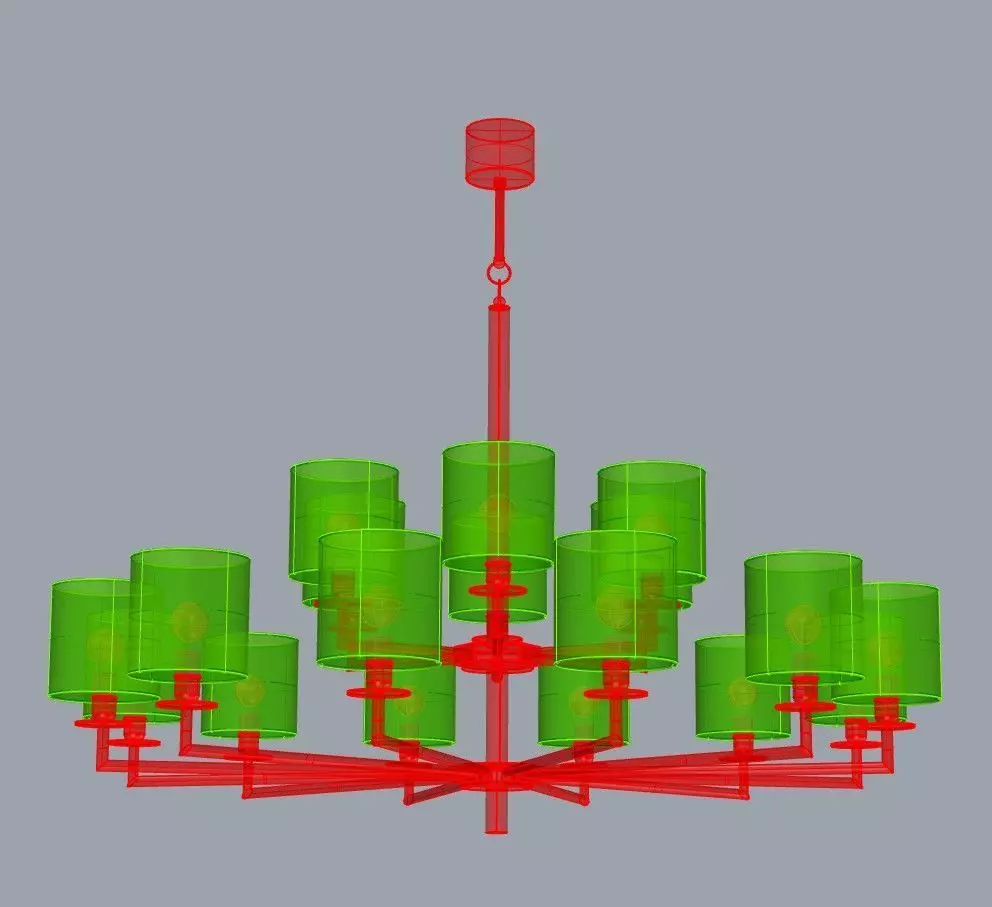 Cometa Chandelier 3D model_4