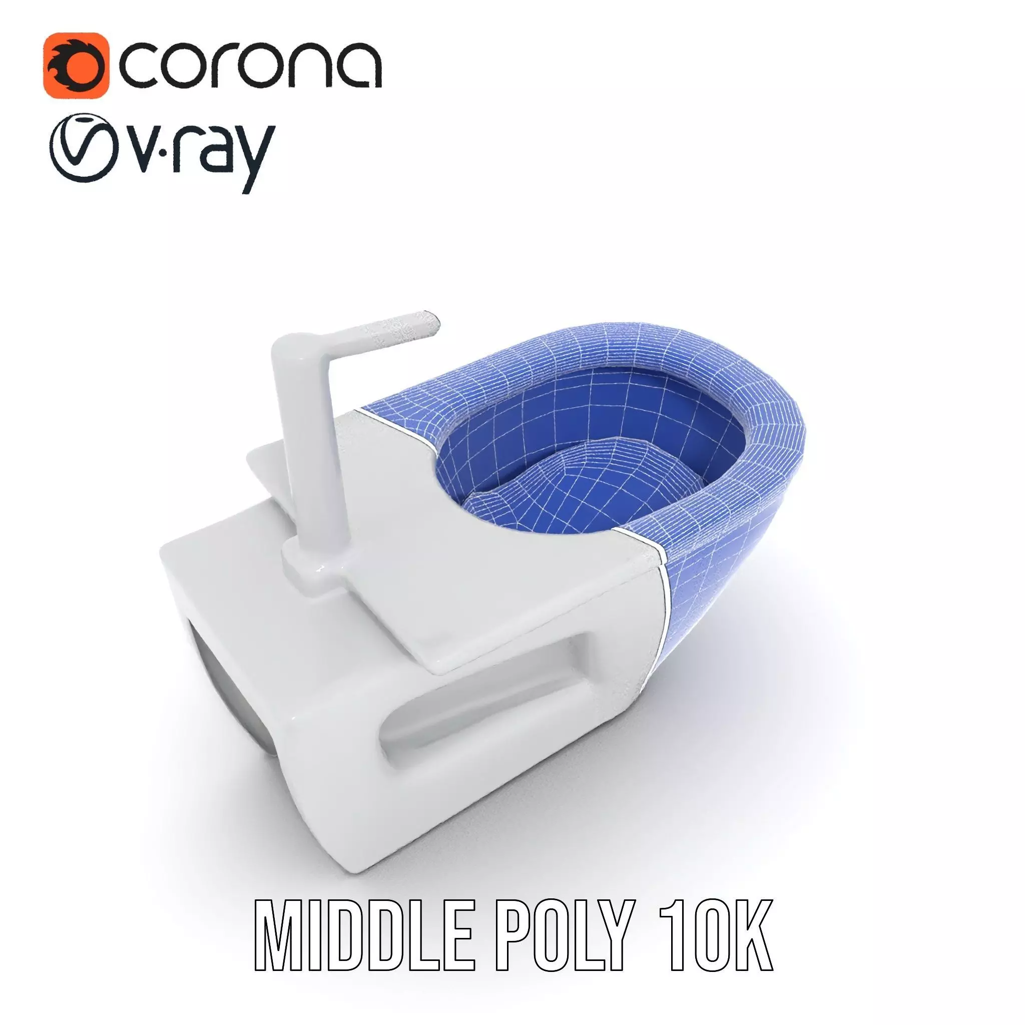 Modern White Bidet model pack Low-poly 3D model_13