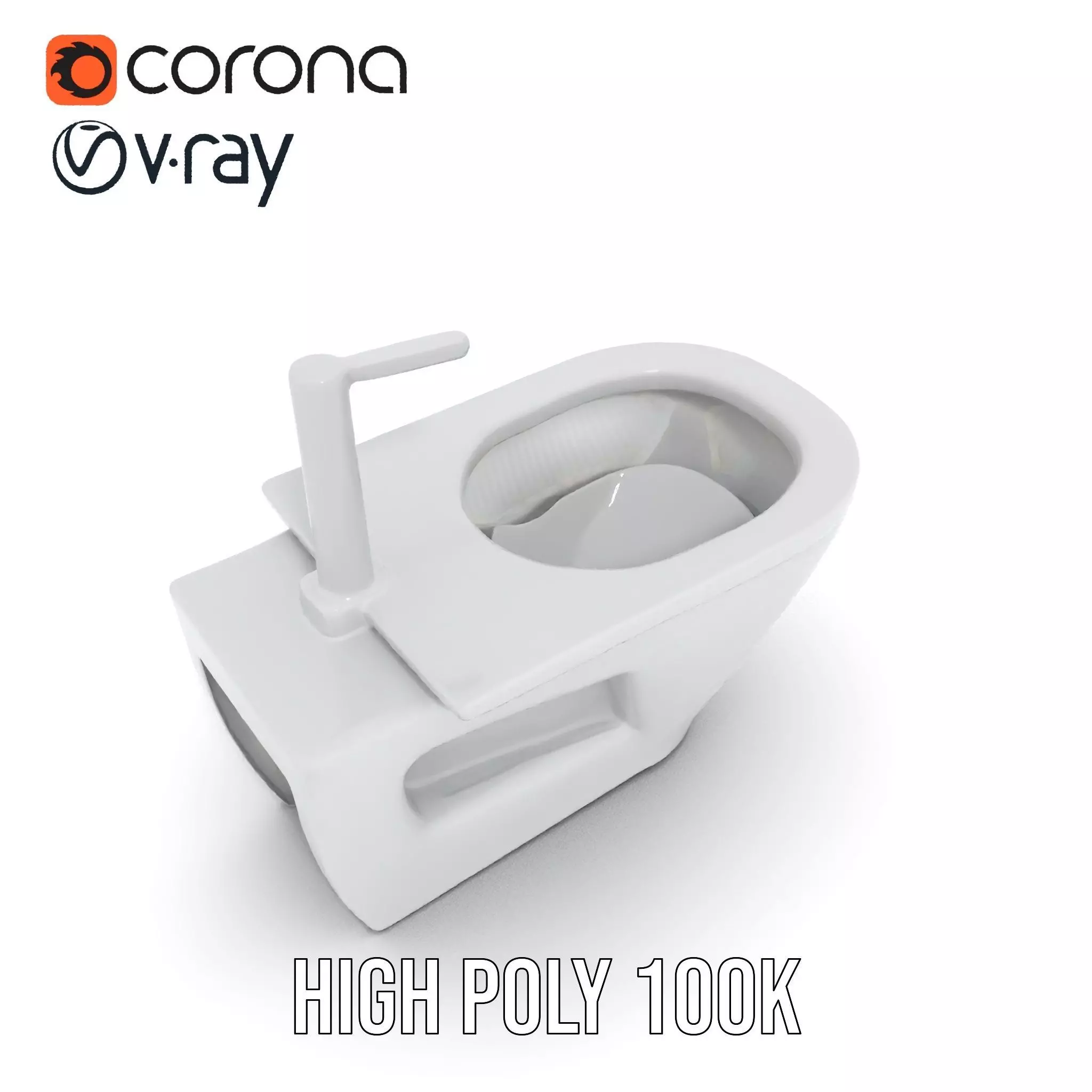 Modern White Bidet model pack Low-poly 3D model_15
