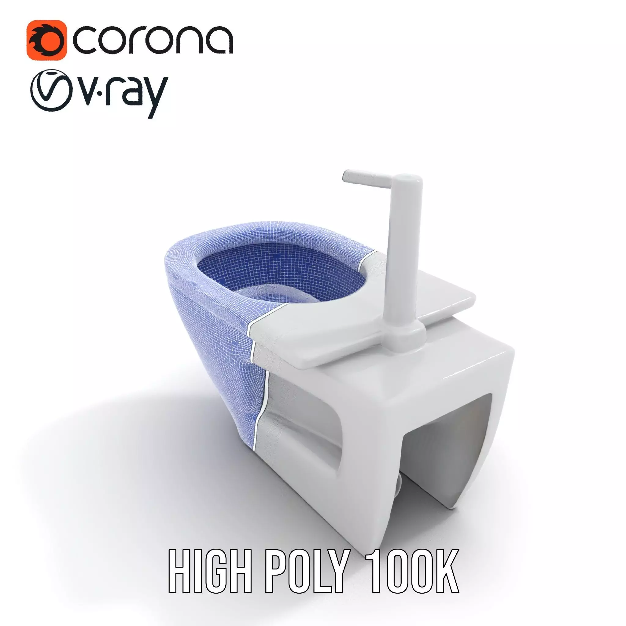 Modern White Bidet model pack Low-poly 3D model_32