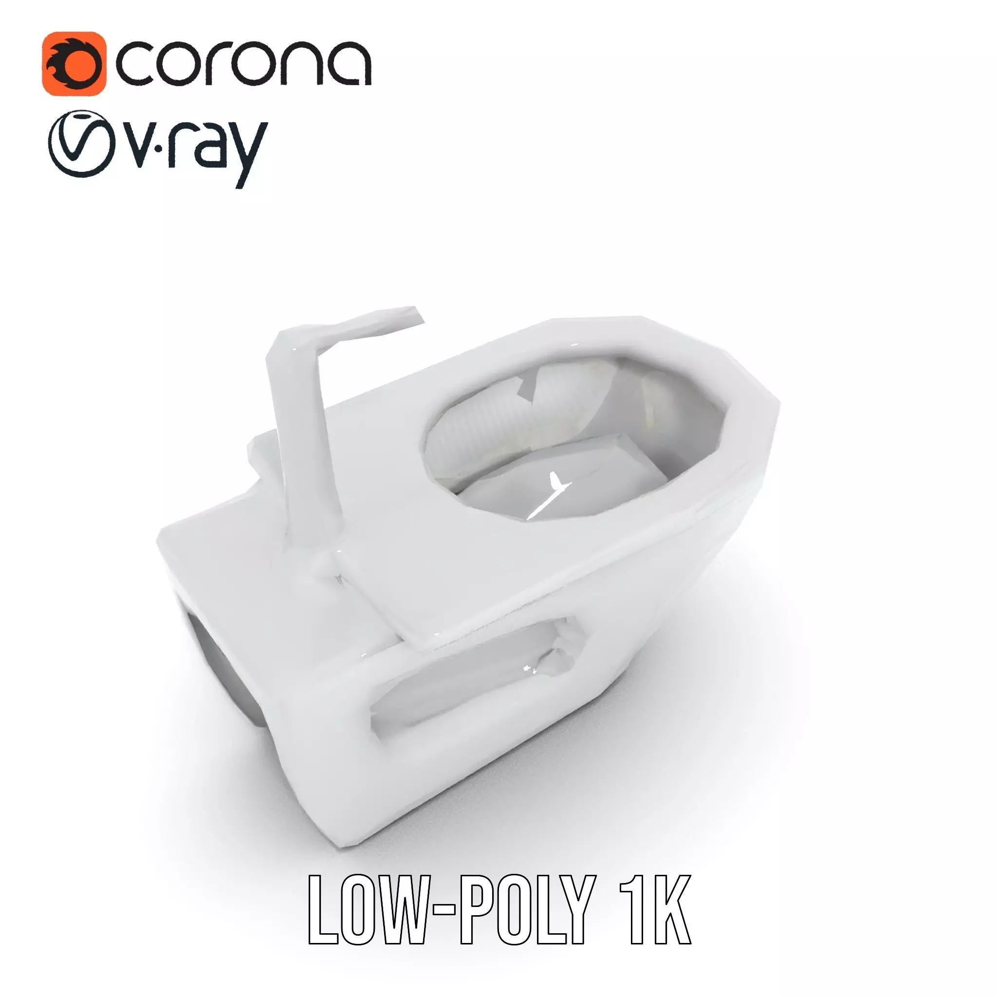 Modern White Bidet model pack Low-poly 3D model_17