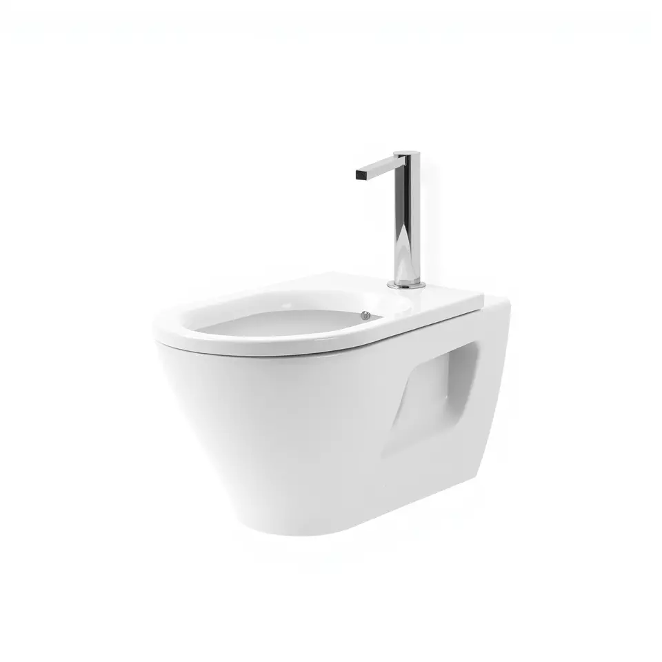 Modern White Bidet model pack Low-poly 3D model_2