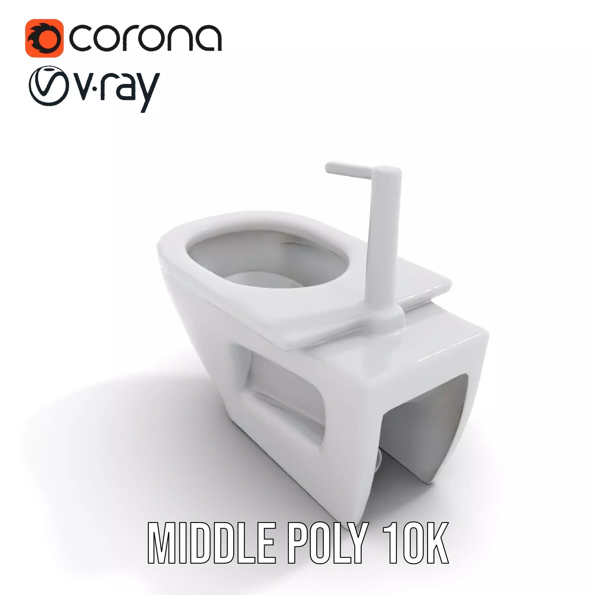Modern White Bidet model pack Low-poly 3D model_19