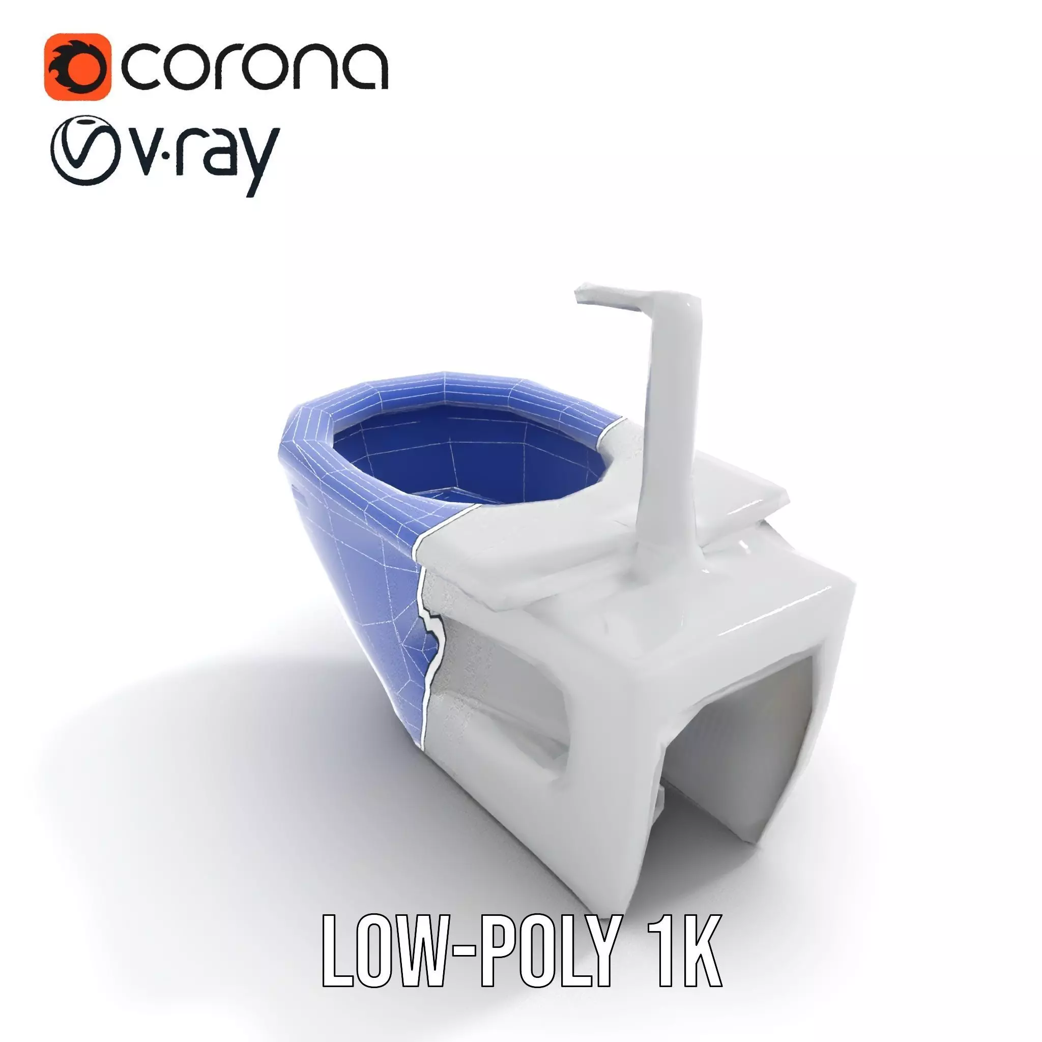 Modern White Bidet model pack Low-poly 3D model_25