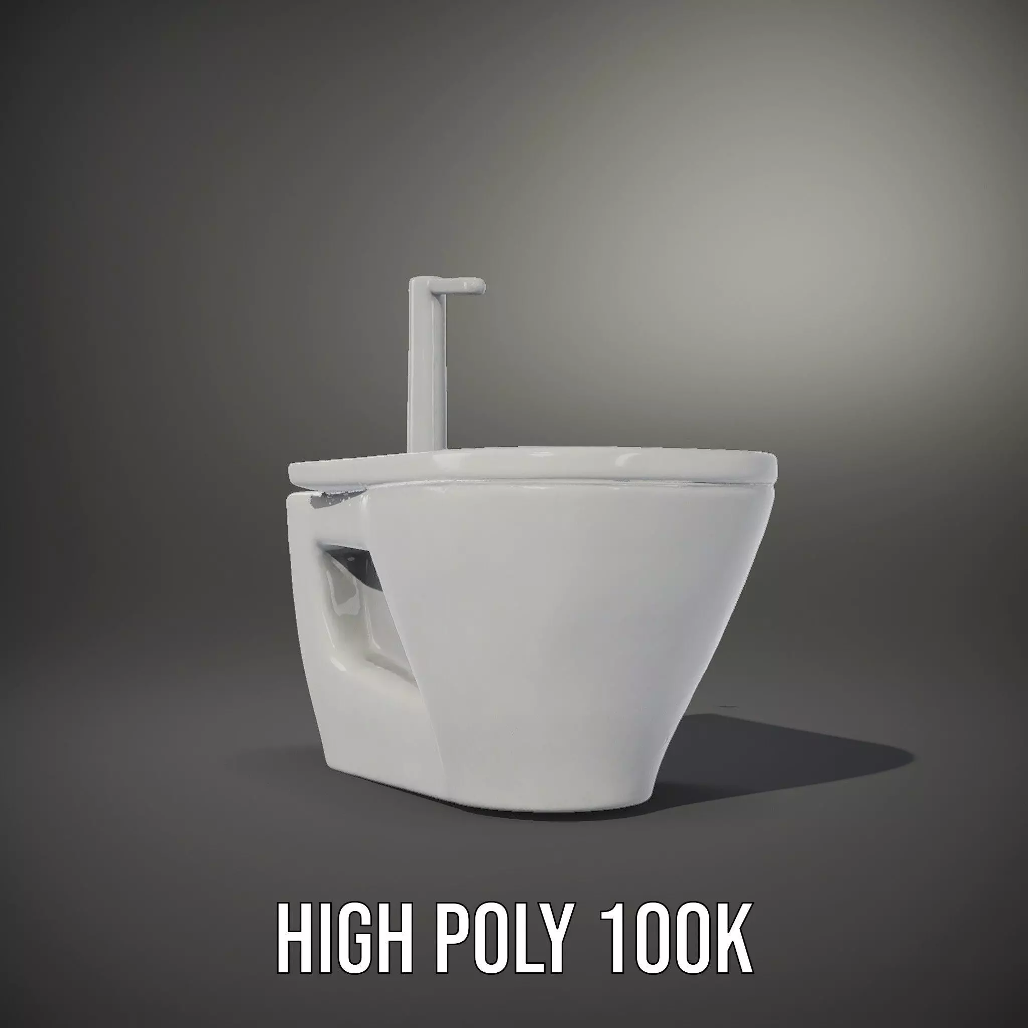Modern White Bidet model pack Low-poly 3D model_8