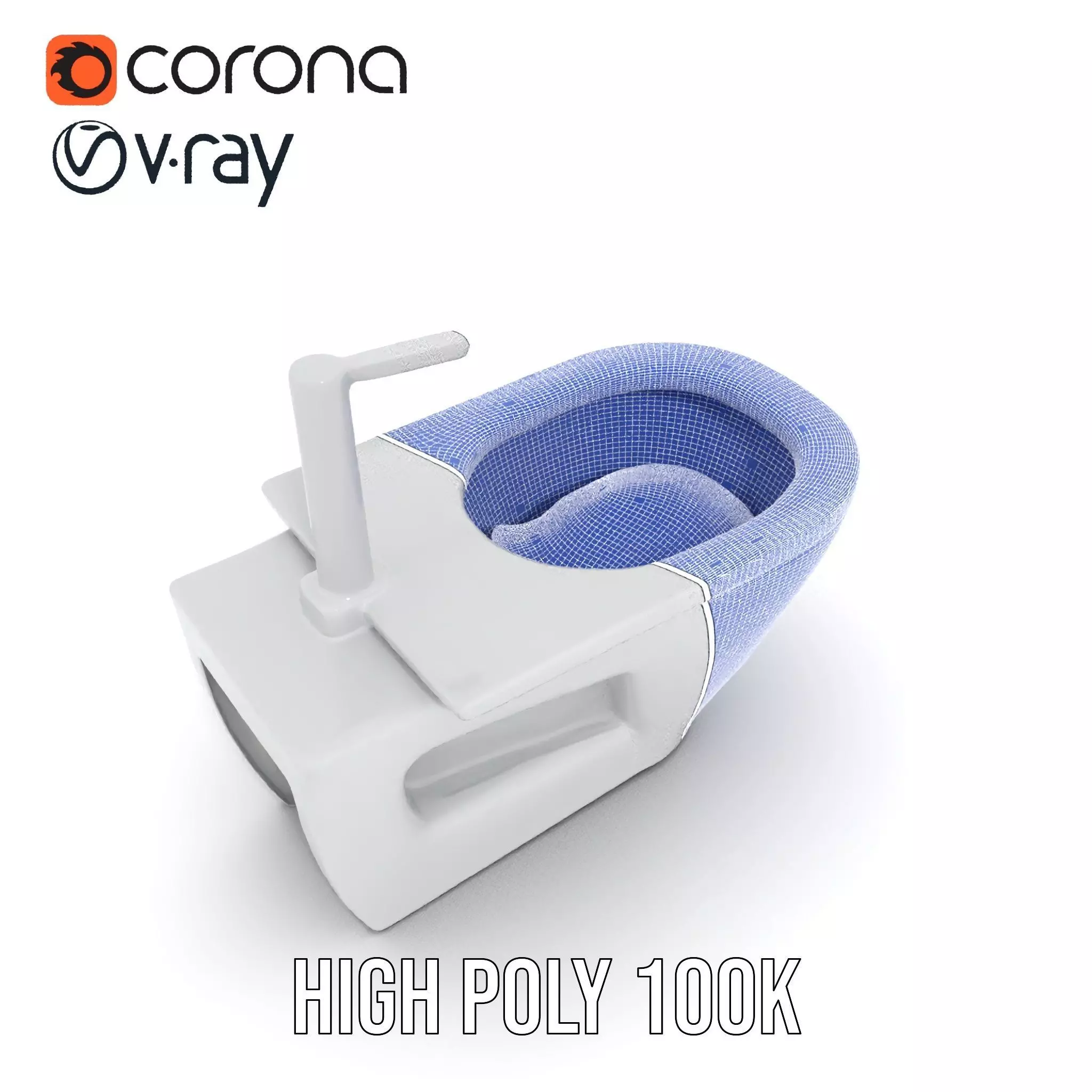 Modern White Bidet model pack Low-poly 3D model_34