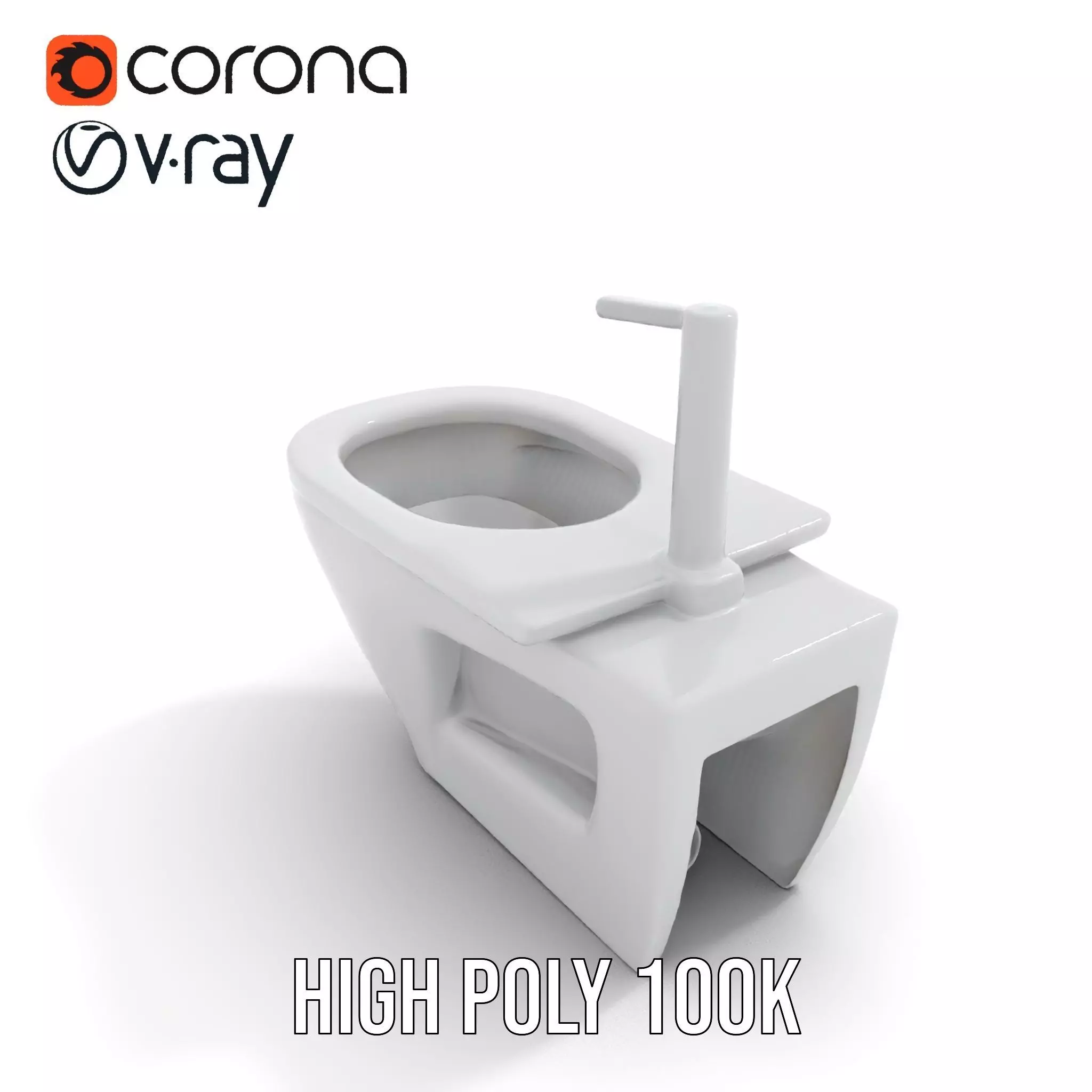 Modern White Bidet model pack Low-poly 3D model_18