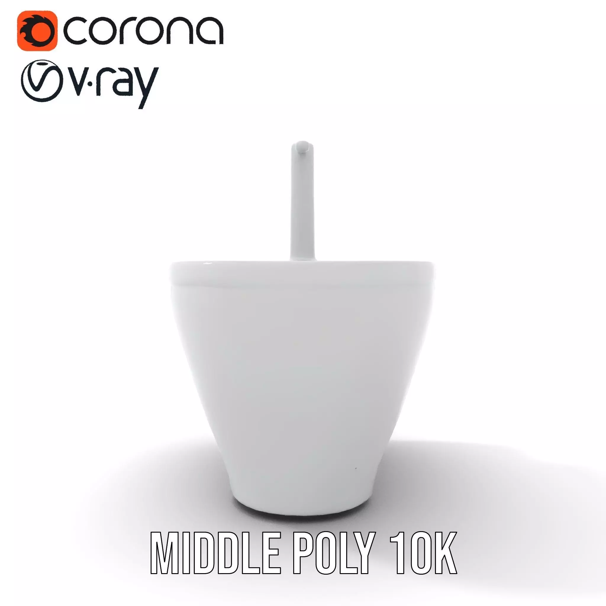 Modern White Bidet model pack Low-poly 3D model_6
