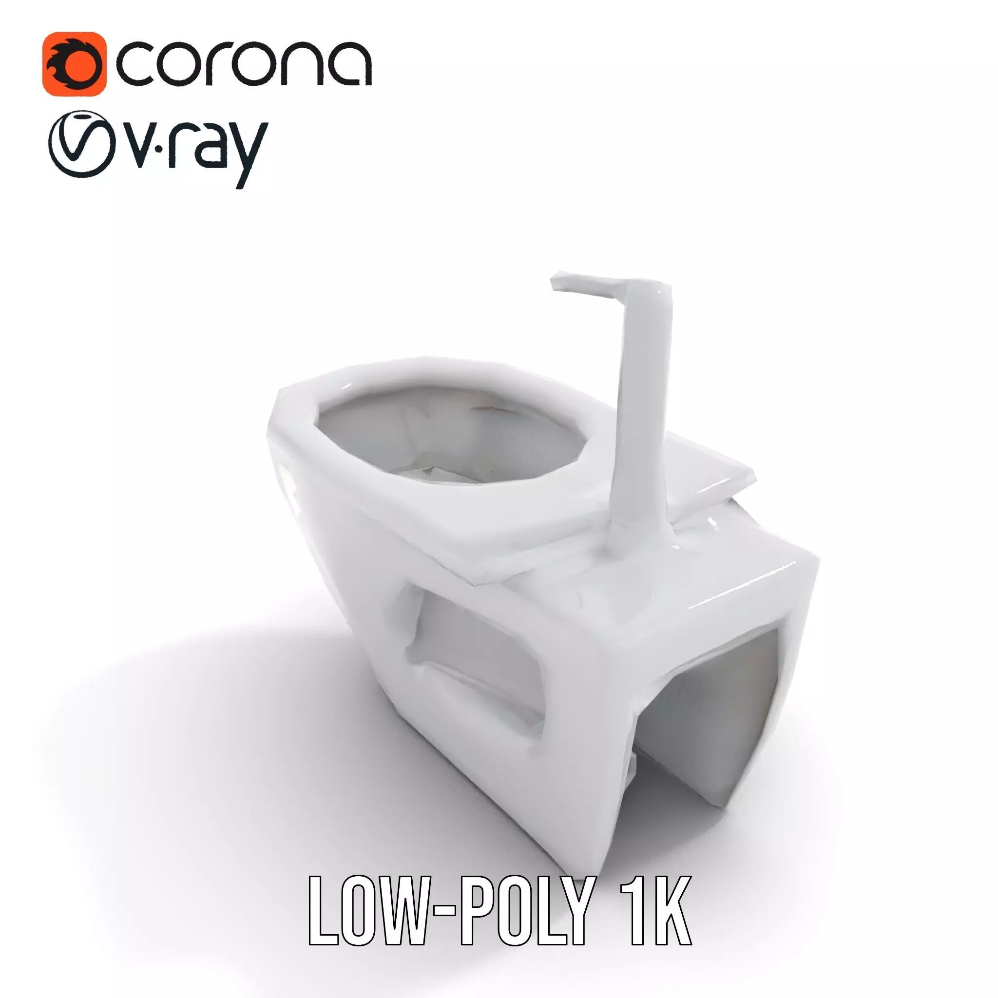 Modern White Bidet model pack Low-poly 3D model_7