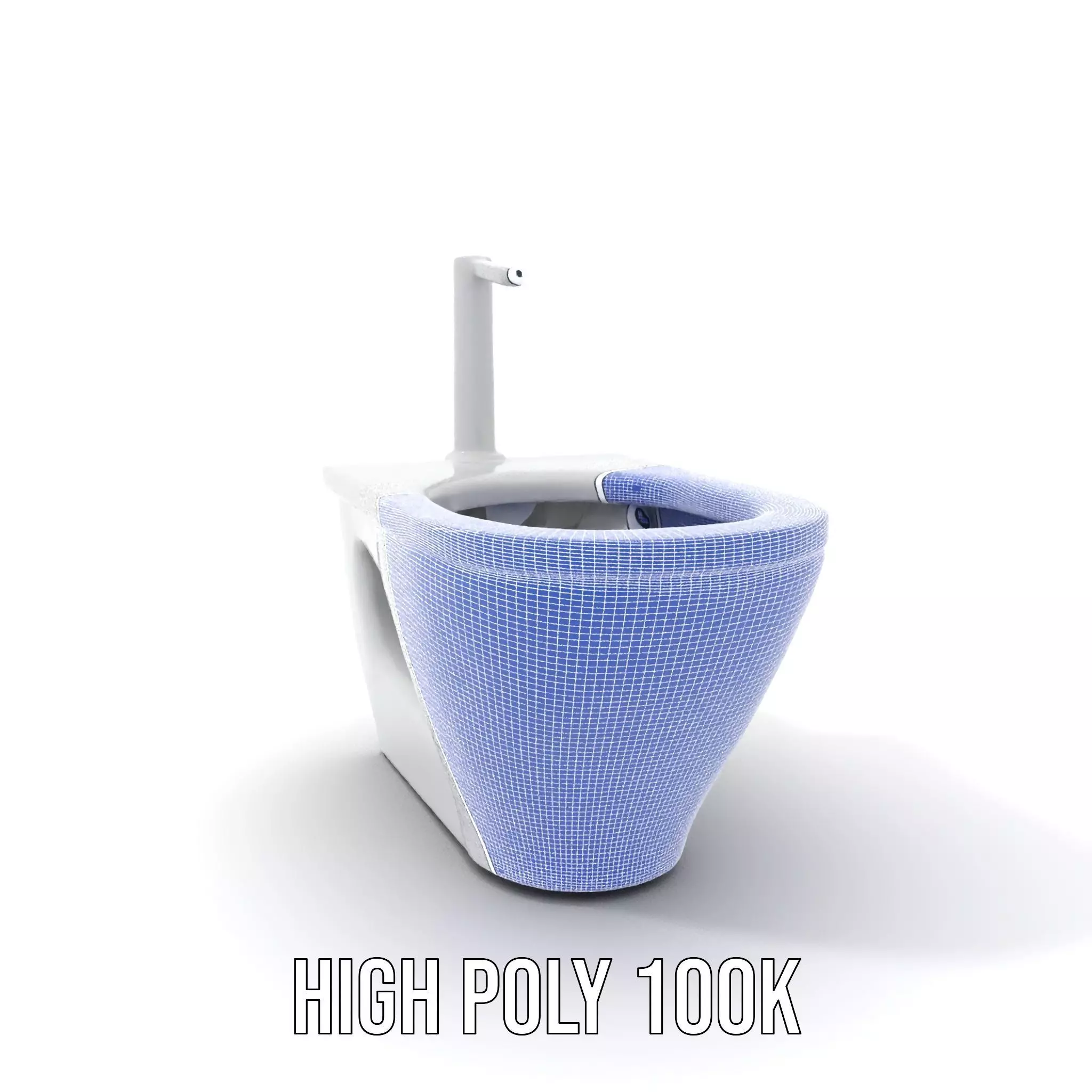 Modern White Bidet model pack Low-poly 3D model_4